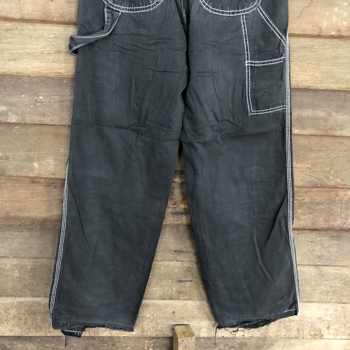 Japanese Brand × Vintage BeeBell workwear vintage Black Straight Pants #c1229 Size US 26 / EU 42 - 8 Thumbnail