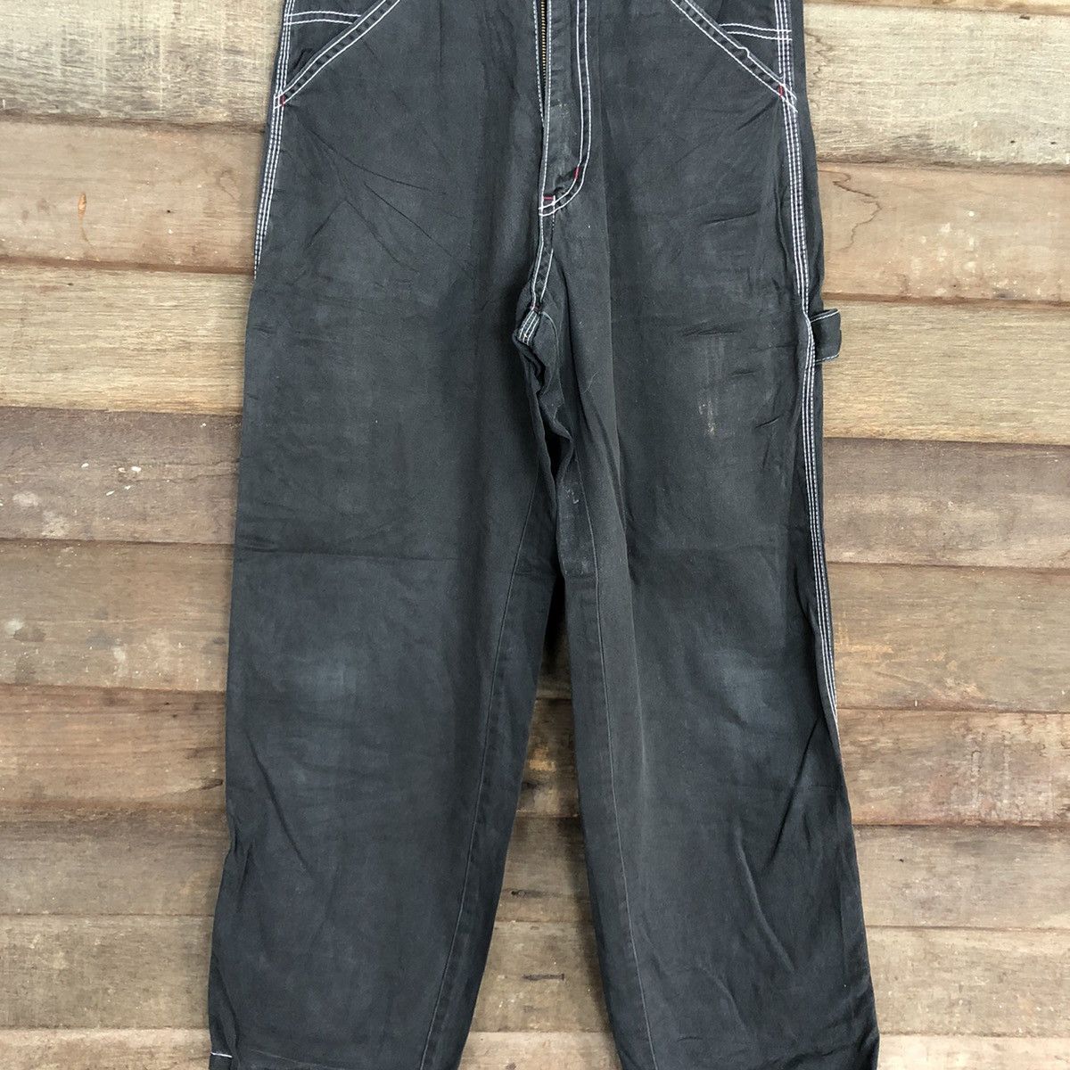 Japanese Brand × Vintage BeeBell workwear vintage Black Straight Pants #c1229 Size US 26 / EU 42 - 4 Thumbnail