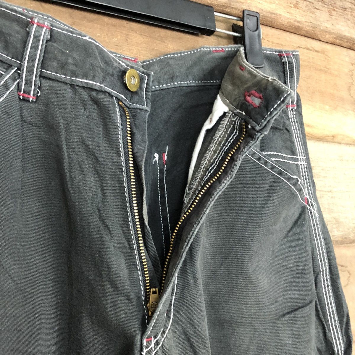 Japanese Brand × Vintage BeeBell workwear vintage Black Straight Pants #c1229 Size US 26 / EU 42 - 5 Thumbnail