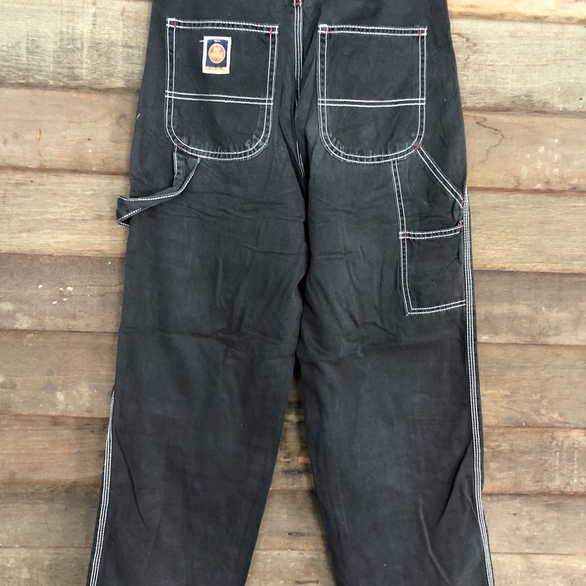 Japanese Brand × Vintage BeeBell workwear vintage Black Straight Pants #c1229 Size US 26 / EU 42 - 9 Thumbnail