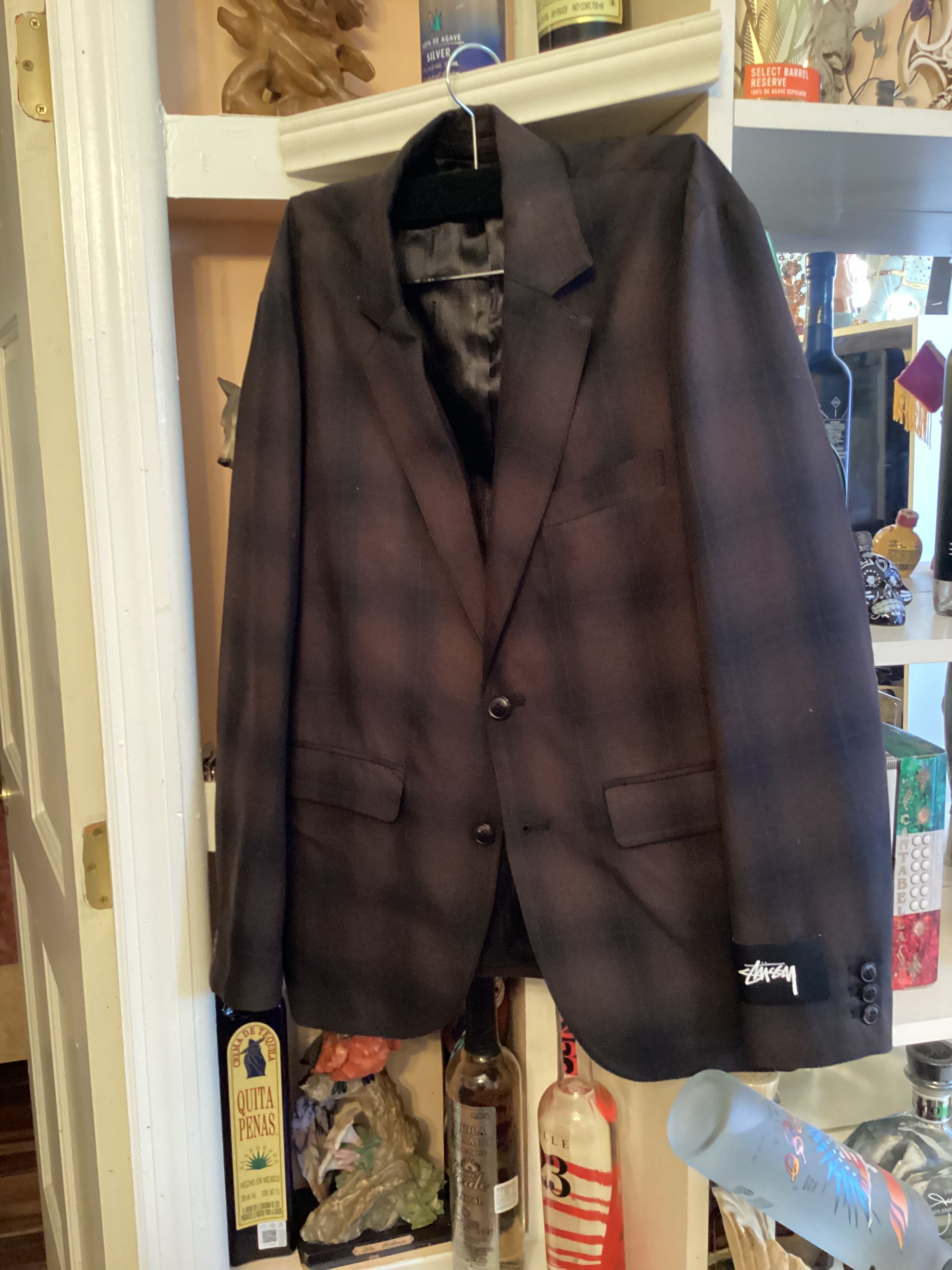 Stussy Checked Woven Suit Jacket / Sport Coat and Pants Size US S / EU 44-46 / 1 - 1 Thumbnail