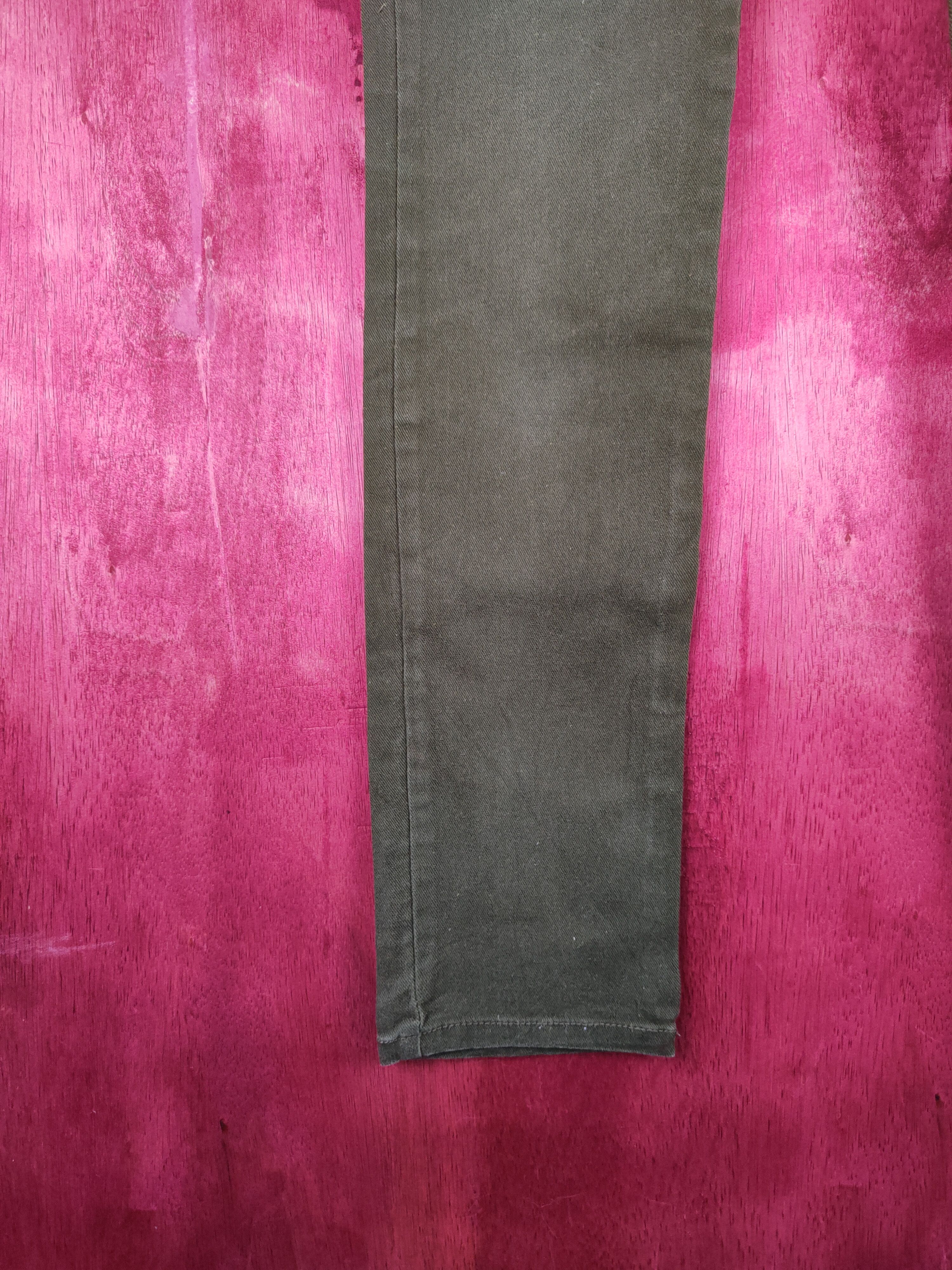 Japanese Brand Japan Green Multi Pocket Tactical Cargo Skinny Pants #253B Size 26" / US 2 / IT 38 - 4 Thumbnail