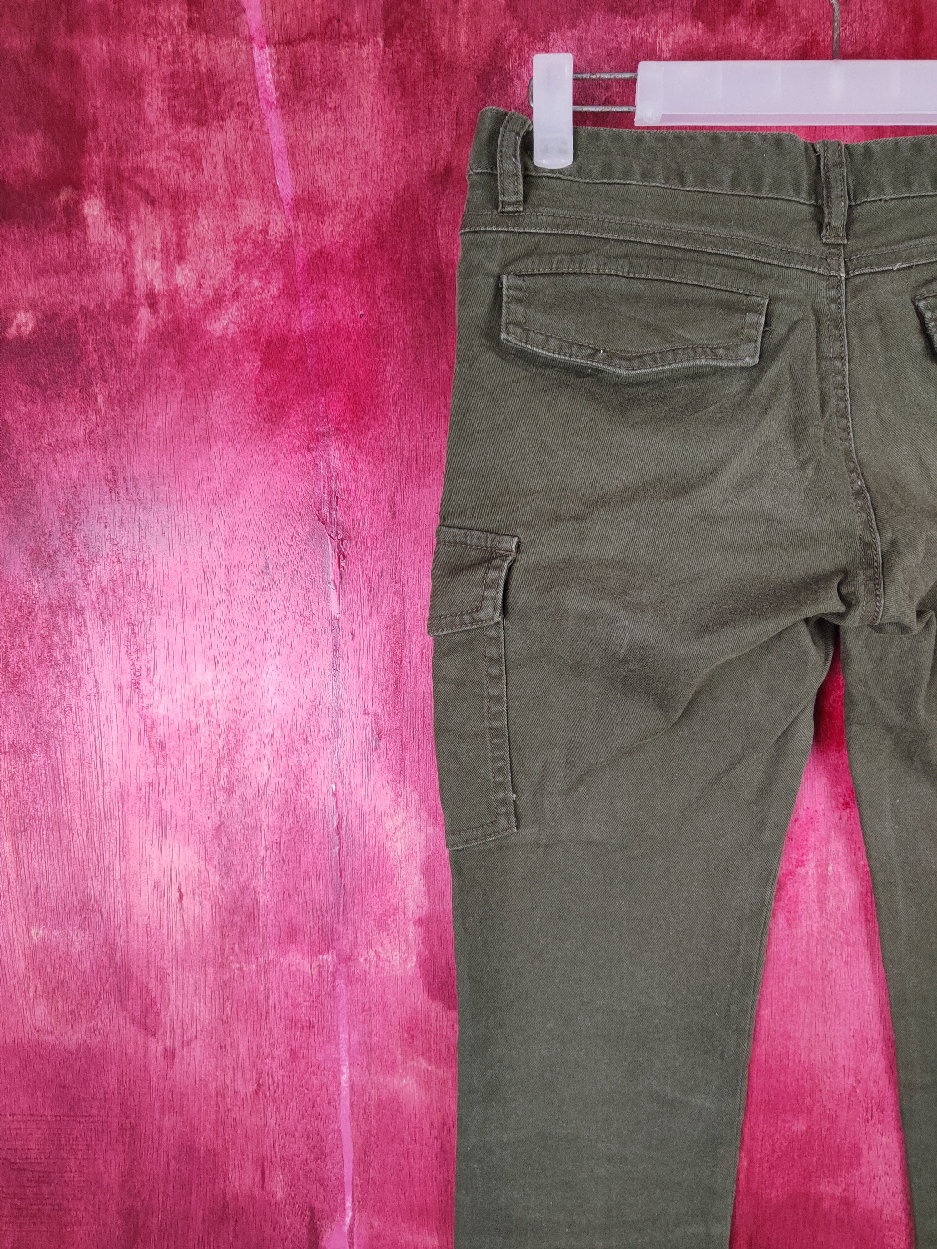 Japanese Brand Japan Green Multi Pocket Tactical Cargo Skinny Pants #253B Size 26" / US 2 / IT 38 - 8 Thumbnail