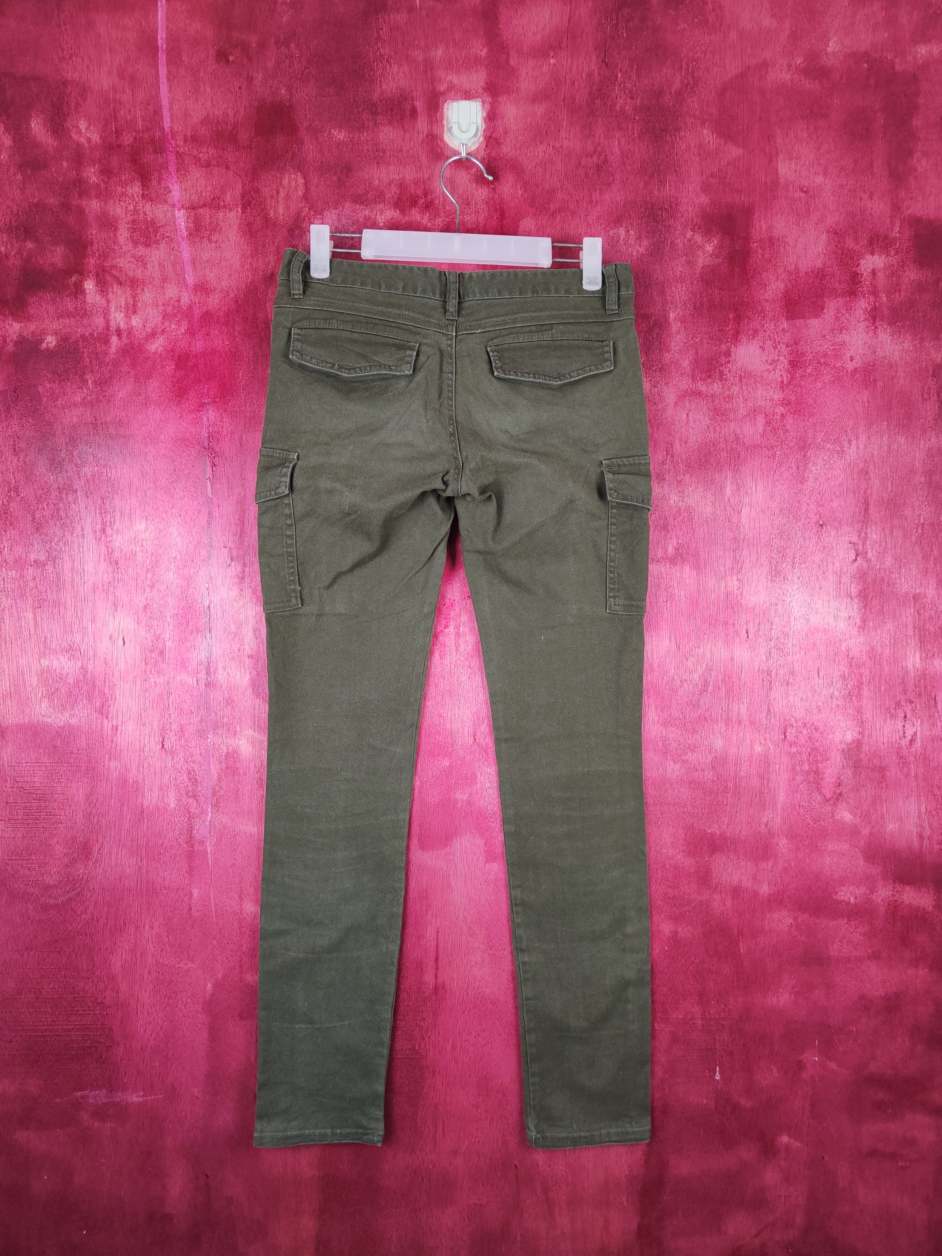 Japanese Brand Japan Green Multi Pocket Tactical Cargo Skinny Pants #253B Size 26" / US 2 / IT 38 - 7 Thumbnail