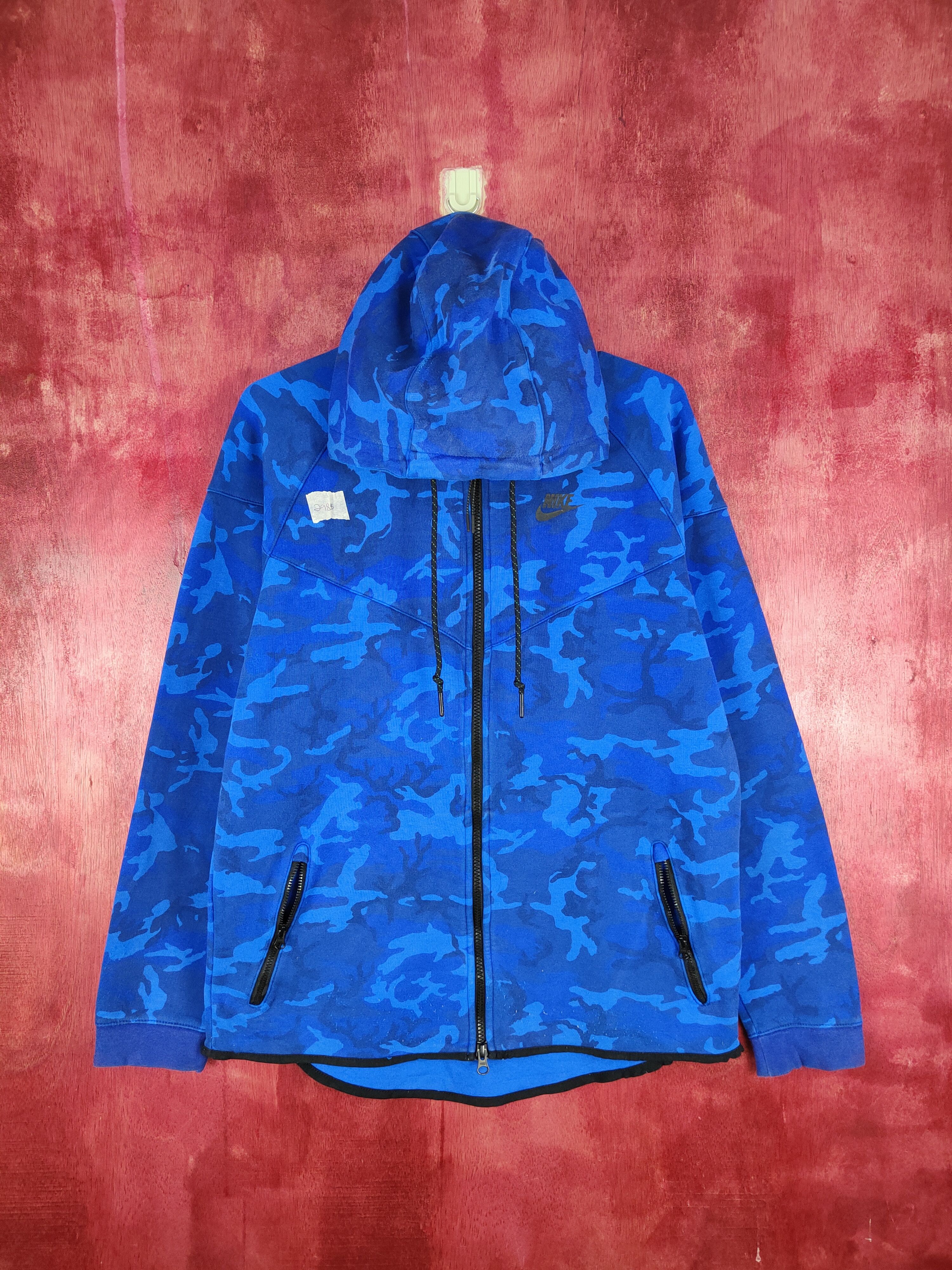 Nike Nike Blue Military Hoodie Sweater #298B Size US L / EU 52-54 / 3 - 1 Thumbnail