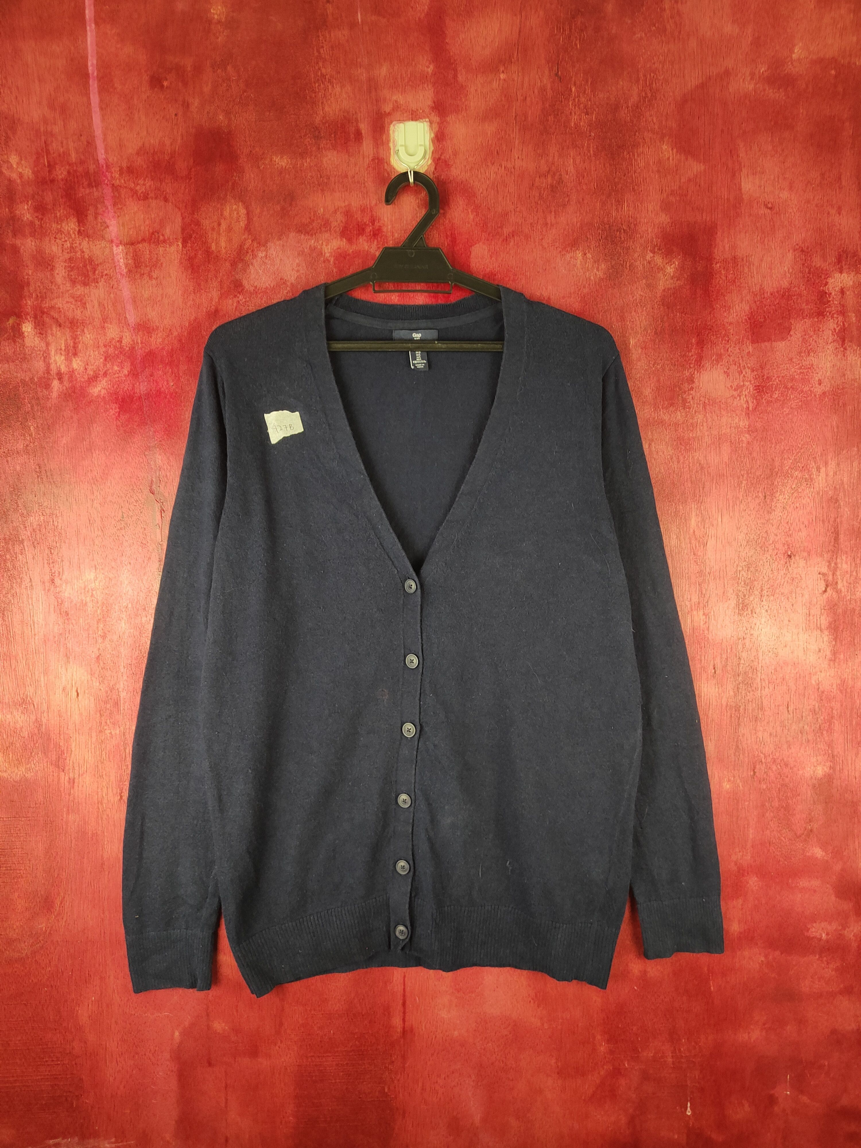 Gap GAP Dark Blue Knitwear Cardigan #427B Size L / US 10 / IT 46 - 1 Thumbnail