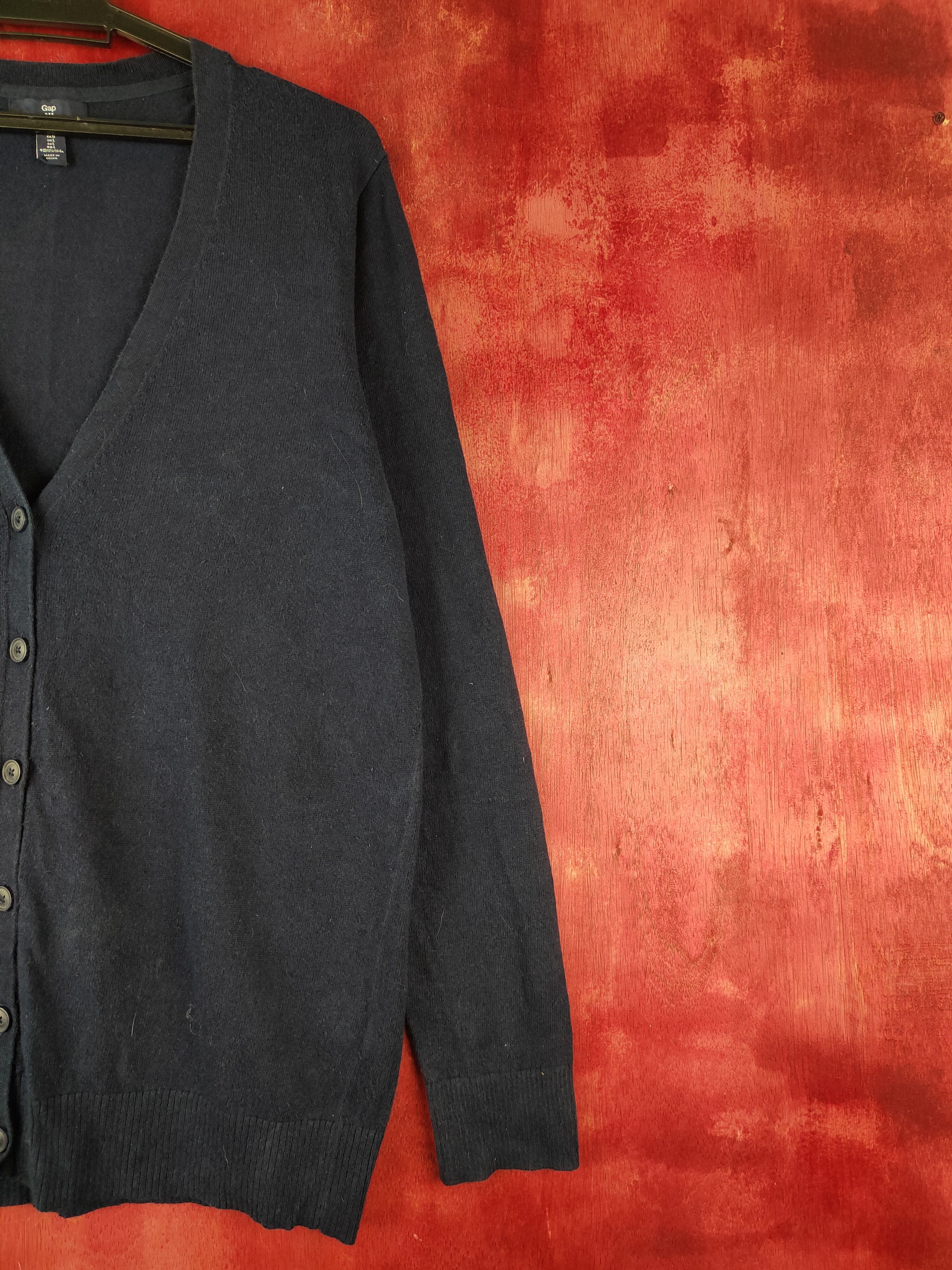 Gap GAP Dark Blue Knitwear Cardigan #427B Size L / US 10 / IT 46 - 5 Thumbnail