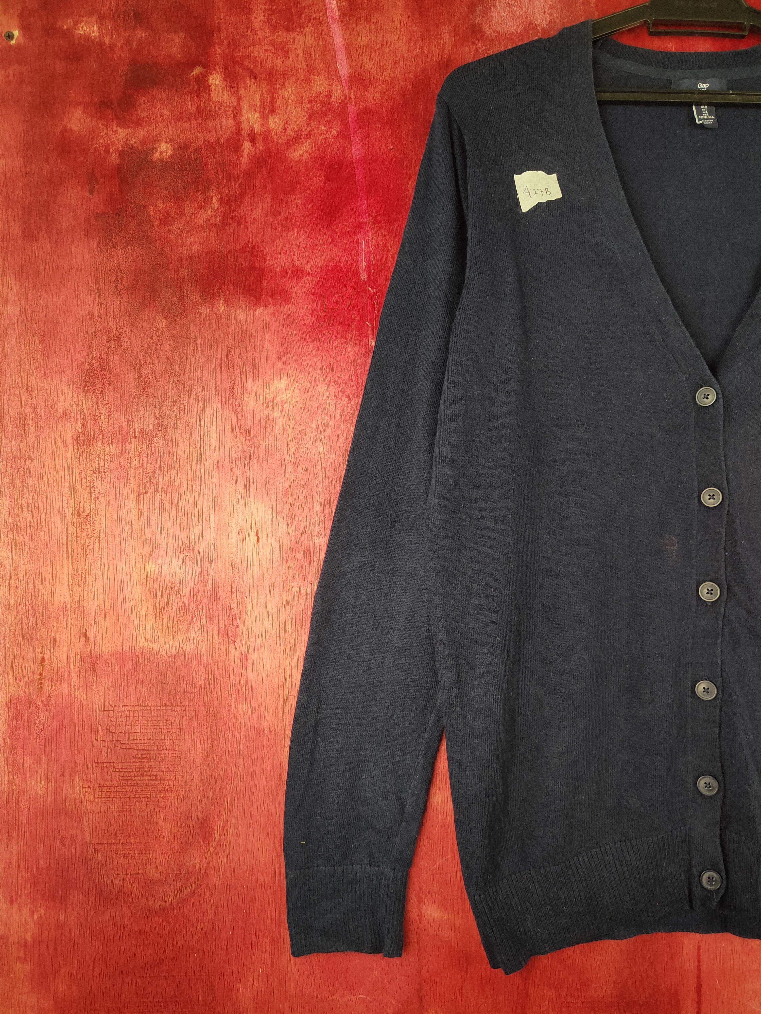 Gap GAP Dark Blue Knitwear Cardigan #427B Size L / US 10 / IT 46 - 3 Thumbnail