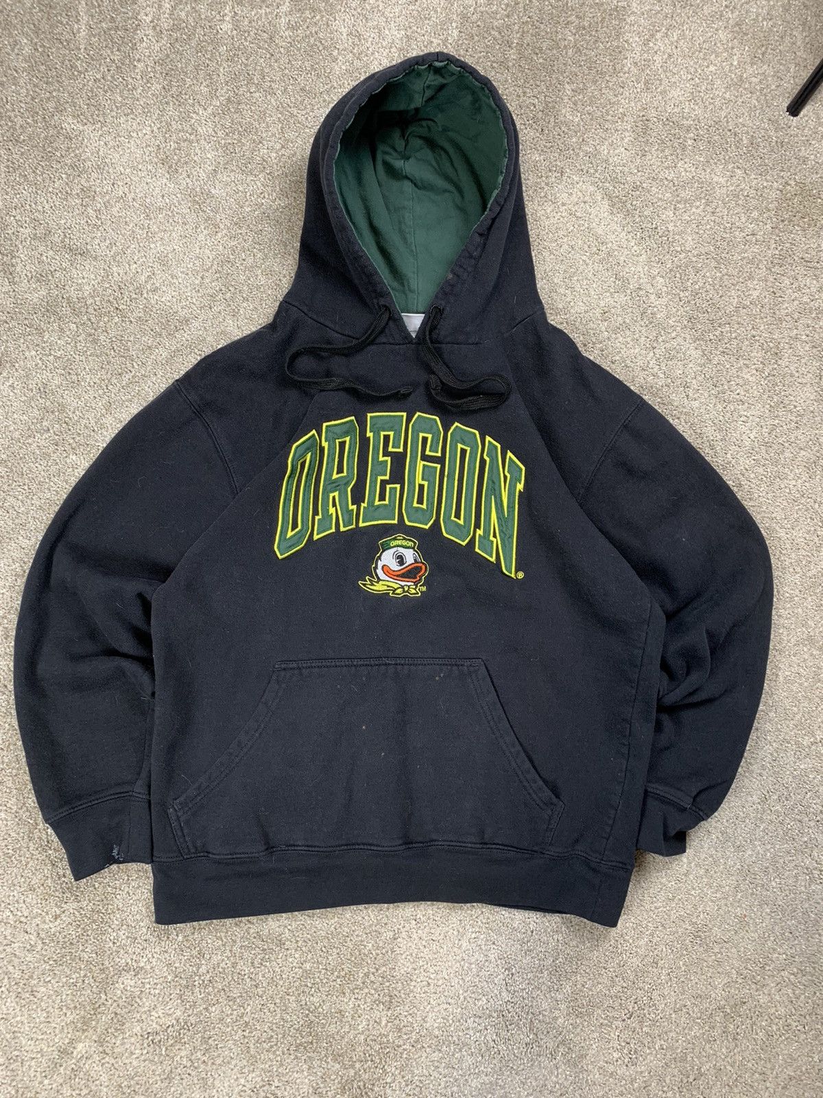 Japanese Brand × Vintage VINTAGE BLACK OREGON DUCKS EMBROIDERED HOODIE Size US M / EU 48-50 / 2 - 2 Thumbnail
