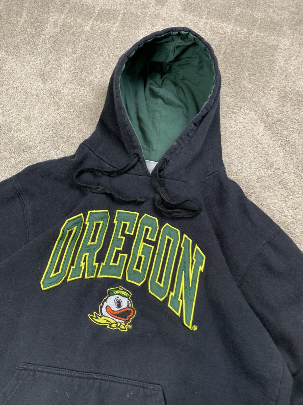 Japanese Brand × Vintage VINTAGE BLACK OREGON DUCKS EMBROIDERED HOODIE Size US M / EU 48-50 / 2 - 3 Thumbnail