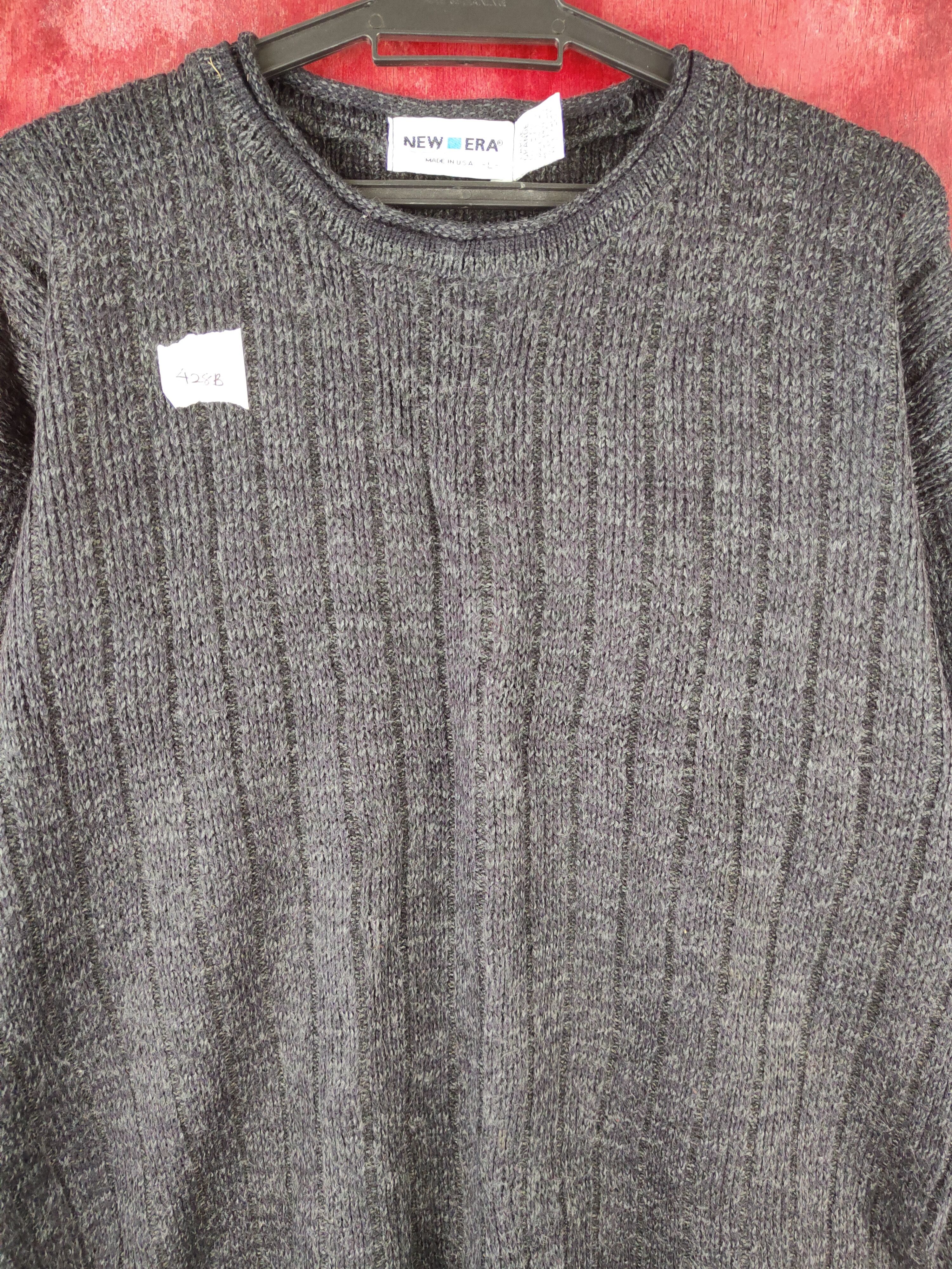 Vintage New Era Black Knitwear sweatshirt #428B Size US L / EU 52-54 / 3 - 2 Thumbnail
