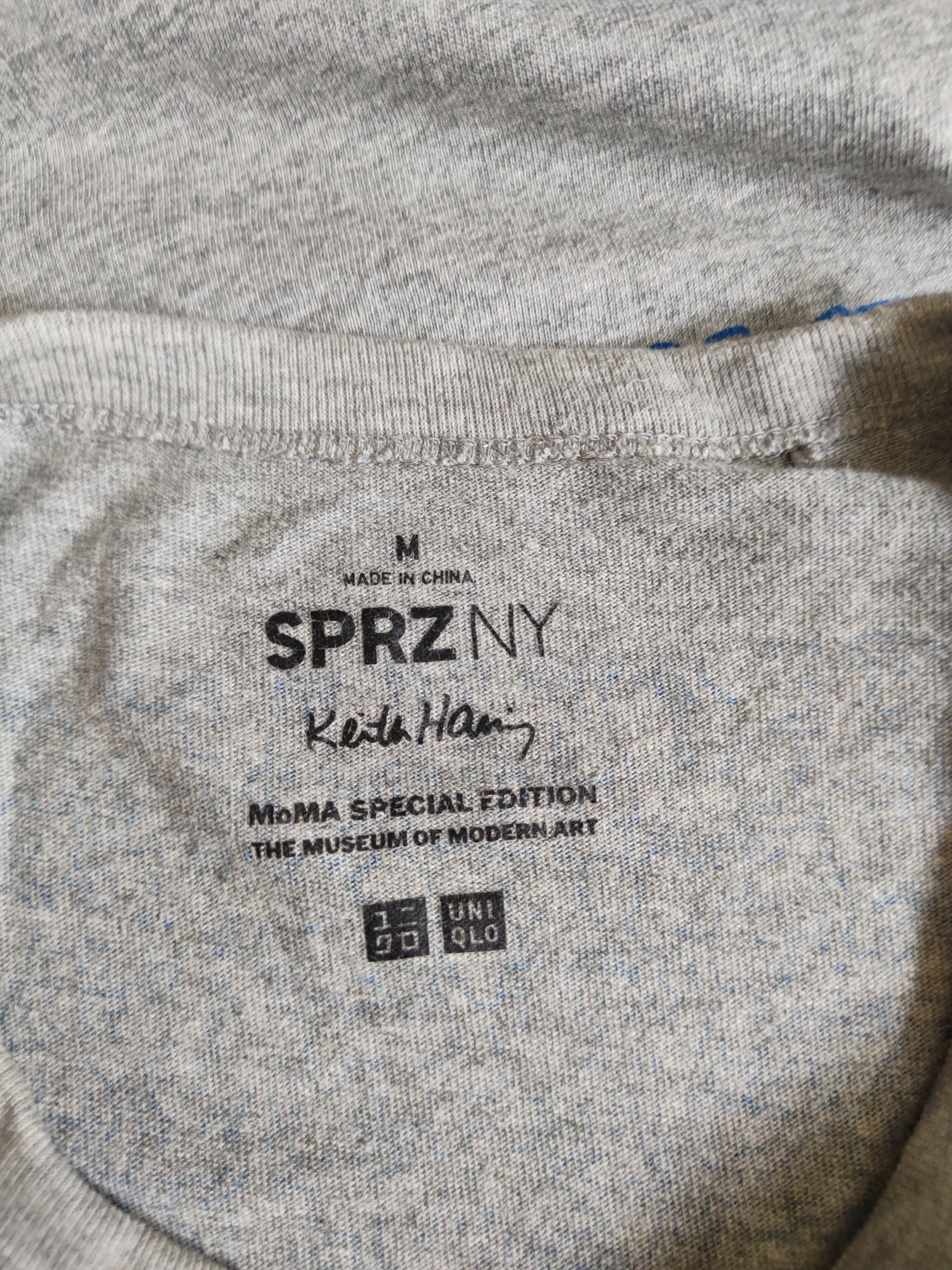 Keith Haring Uniqlo X Keith Haring Gray/Blue Short Sleeve T-shirt #S648 Size US M / EU 48-50 / 2 - 11 Thumbnail