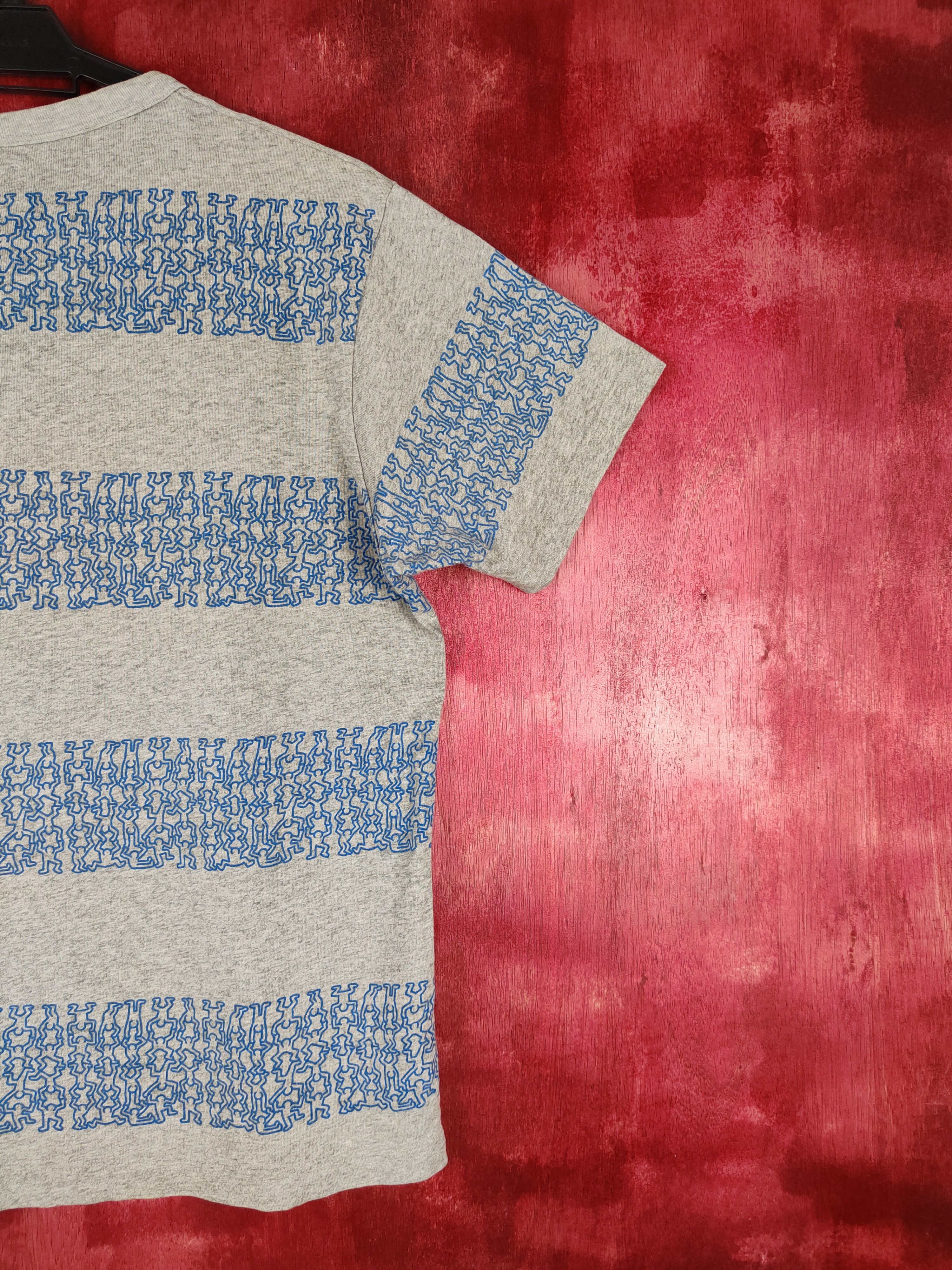 Keith Haring Uniqlo X Keith Haring Gray/Blue Short Sleeve T-shirt #S648 Size US M / EU 48-50 / 2 - 9 Thumbnail