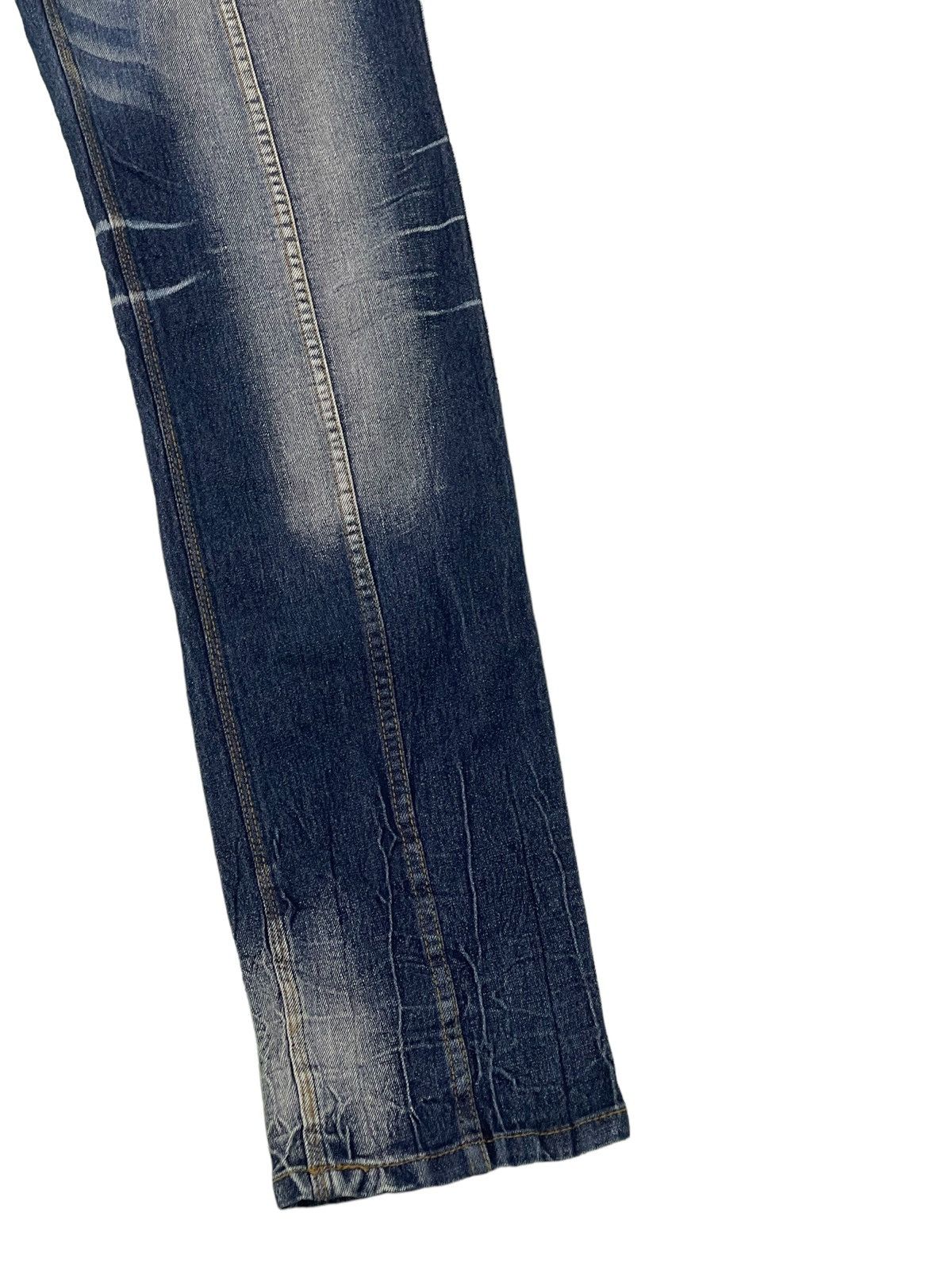 Japanese Brand Slim Jeans Hideaways Nicole Acid Wash Clawmarks Tapered 19🟦 Size US 31 - 4 Thumbnail