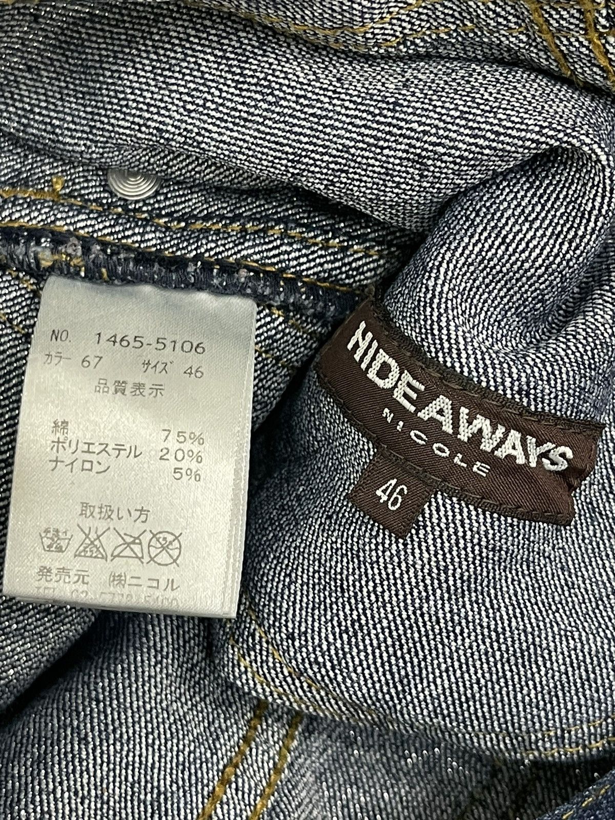 Japanese Brand Slim Jeans Hideaways Nicole Acid Wash Clawmarks Tapered 19🟦 Size US 31 - 20 Thumbnail