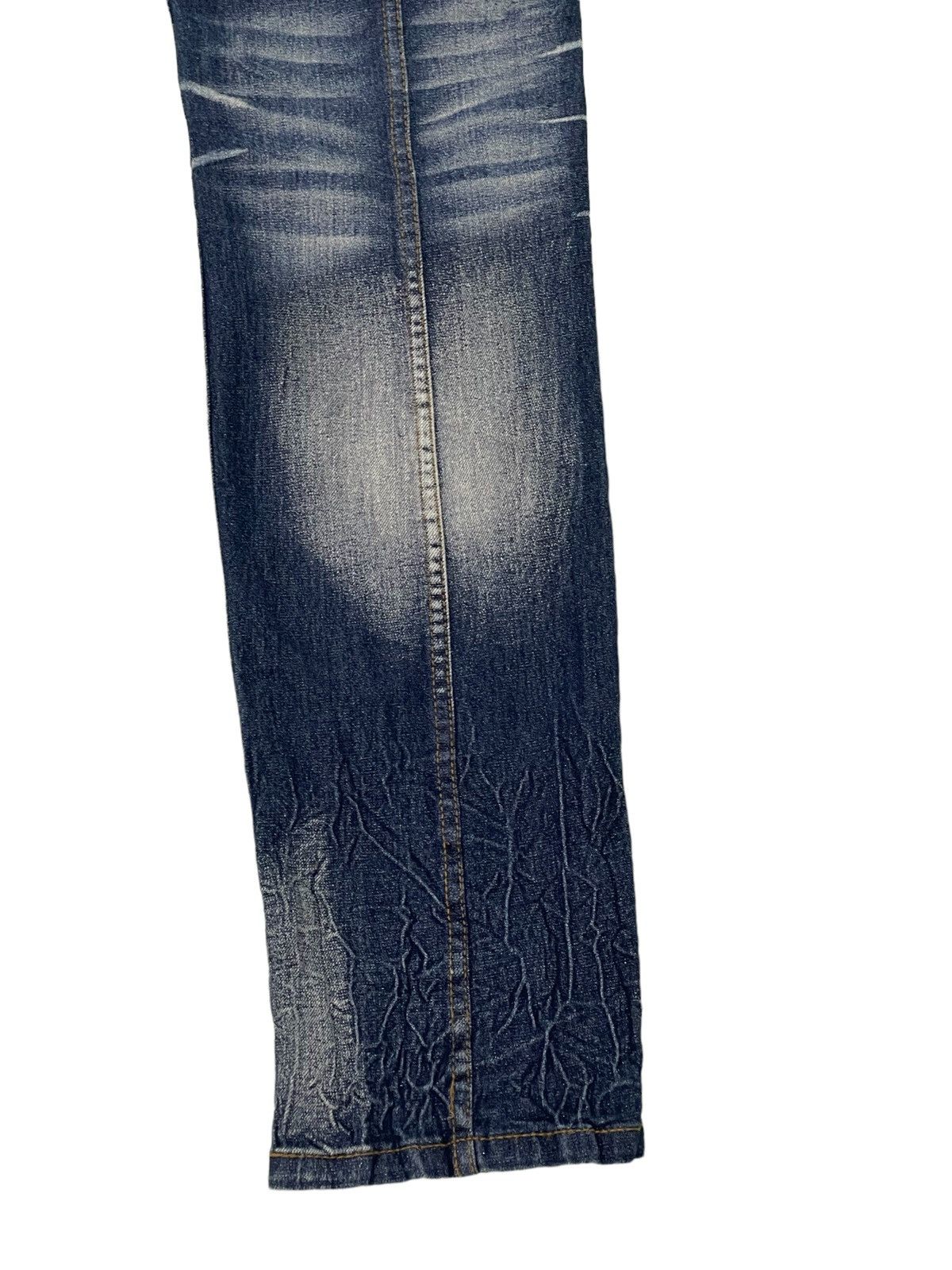 Japanese Brand Slim Jeans Hideaways Nicole Acid Wash Clawmarks Tapered 19🟦 Size US 31 - 13 Thumbnail