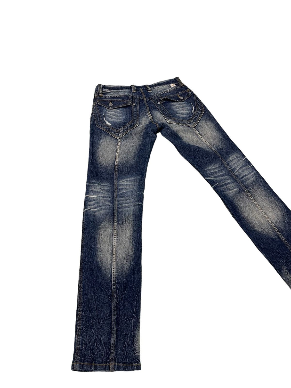 Japanese Brand Slim Jeans Hideaways Nicole Acid Wash Clawmarks Tapered 19🟦 Size US 31 - 11 Thumbnail