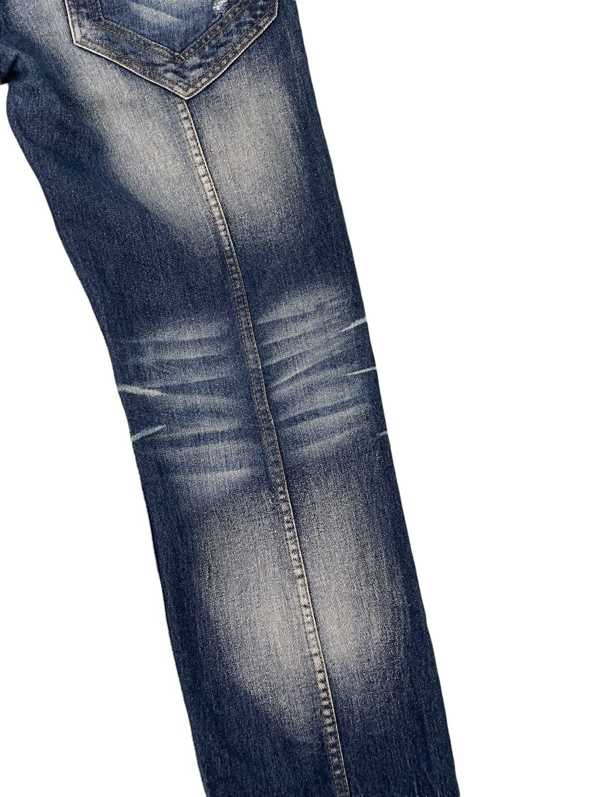 Japanese Brand Slim Jeans Hideaways Nicole Acid Wash Clawmarks Tapered 19🟦 Size US 31 - 15 Thumbnail