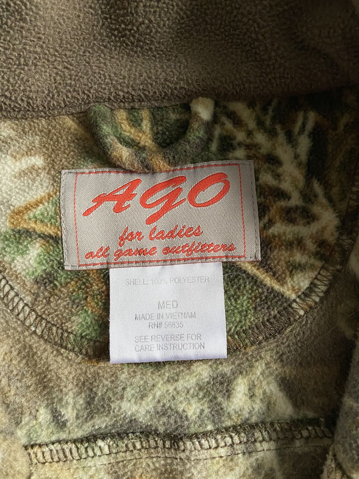 Vintage All Game Outfitters Camo 1/4 Zip Fleece Womens Medium Size M / US 6-8 / IT 42-44 - 8 Thumbnail