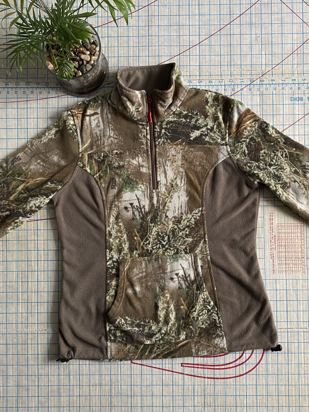 Vintage All Game Outfitters Camo 1/4 Zip Fleece Womens Medium Size M / US 6-8 / IT 42-44 - 4 Thumbnail