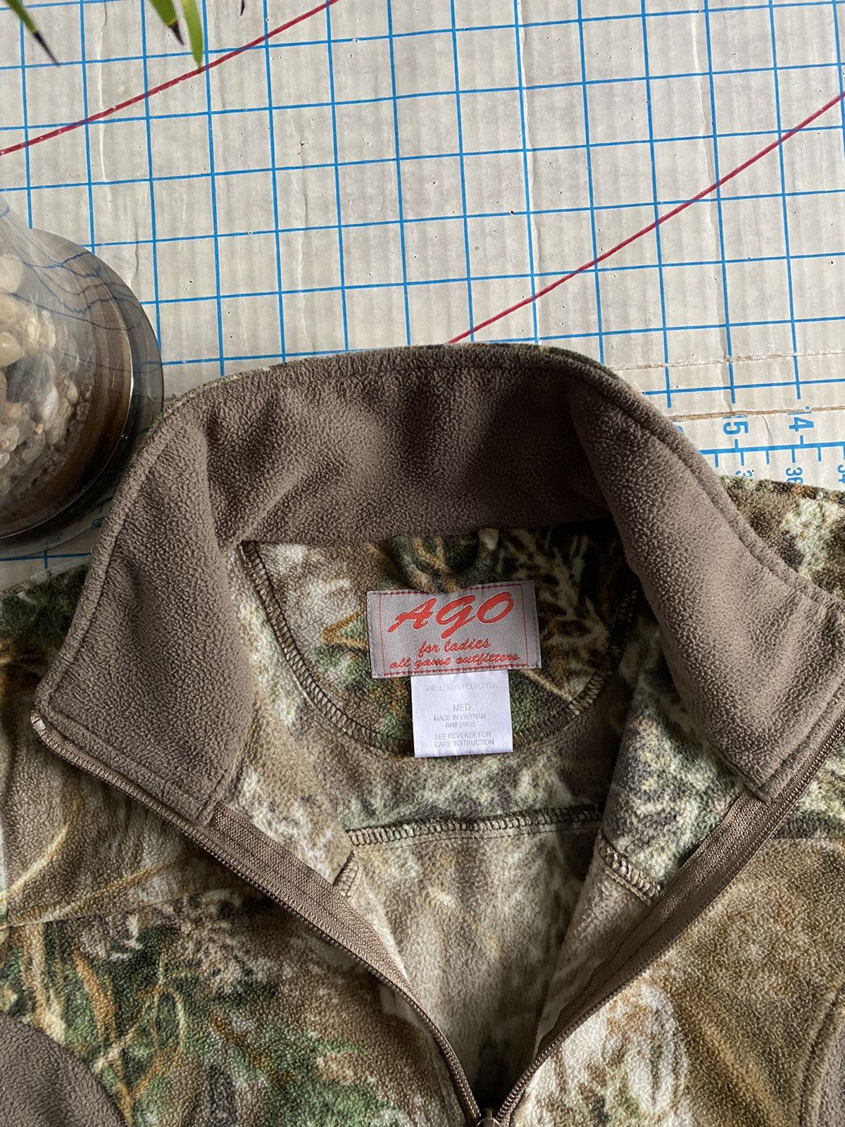 Vintage All Game Outfitters Camo 1/4 Zip Fleece Womens Medium Size M / US 6-8 / IT 42-44 - 7 Thumbnail