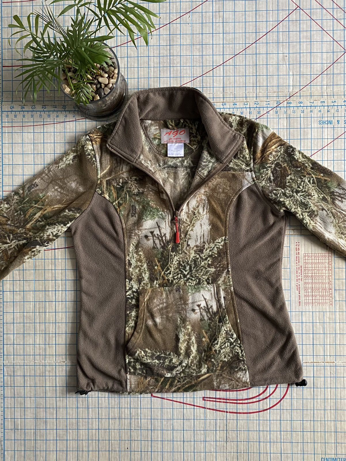 Vintage All Game Outfitters Camo 1/4 Zip Fleece Womens Medium Size M / US 6-8 / IT 42-44 - 6 Thumbnail