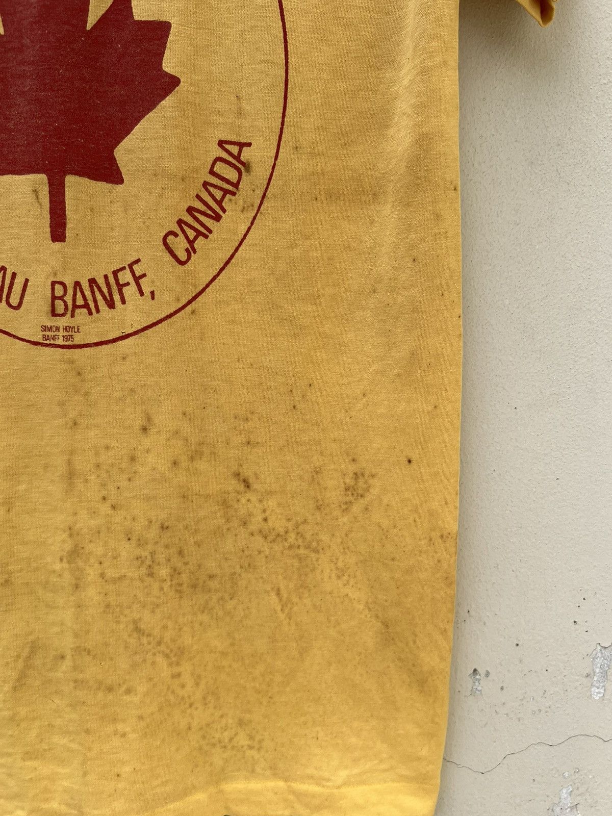 Vintage Trashed Vintage 1975 Simon Hoyle Made in Banff, Canada tees Size US M / EU 48-50 / 2 - 8 Thumbnail