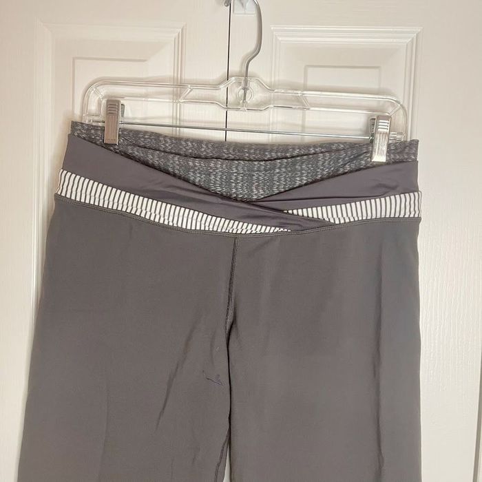Pantalon Capri Femme - Grande Taille 20 Gris à Carreaux - Stretch Polyester - Occasion Très Bon état