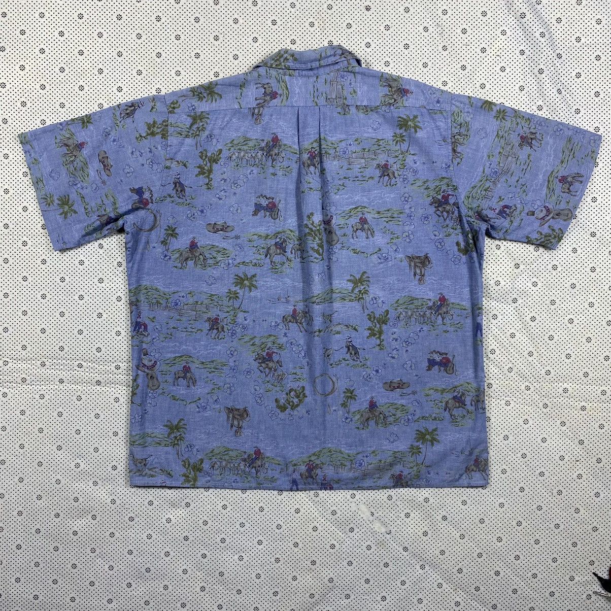 Reyn Spooner Vintage Hawaiian cowboy lifestyle print by Reyn Spooner Size US XL / EU 56 / 4 - 2 Thumbnail