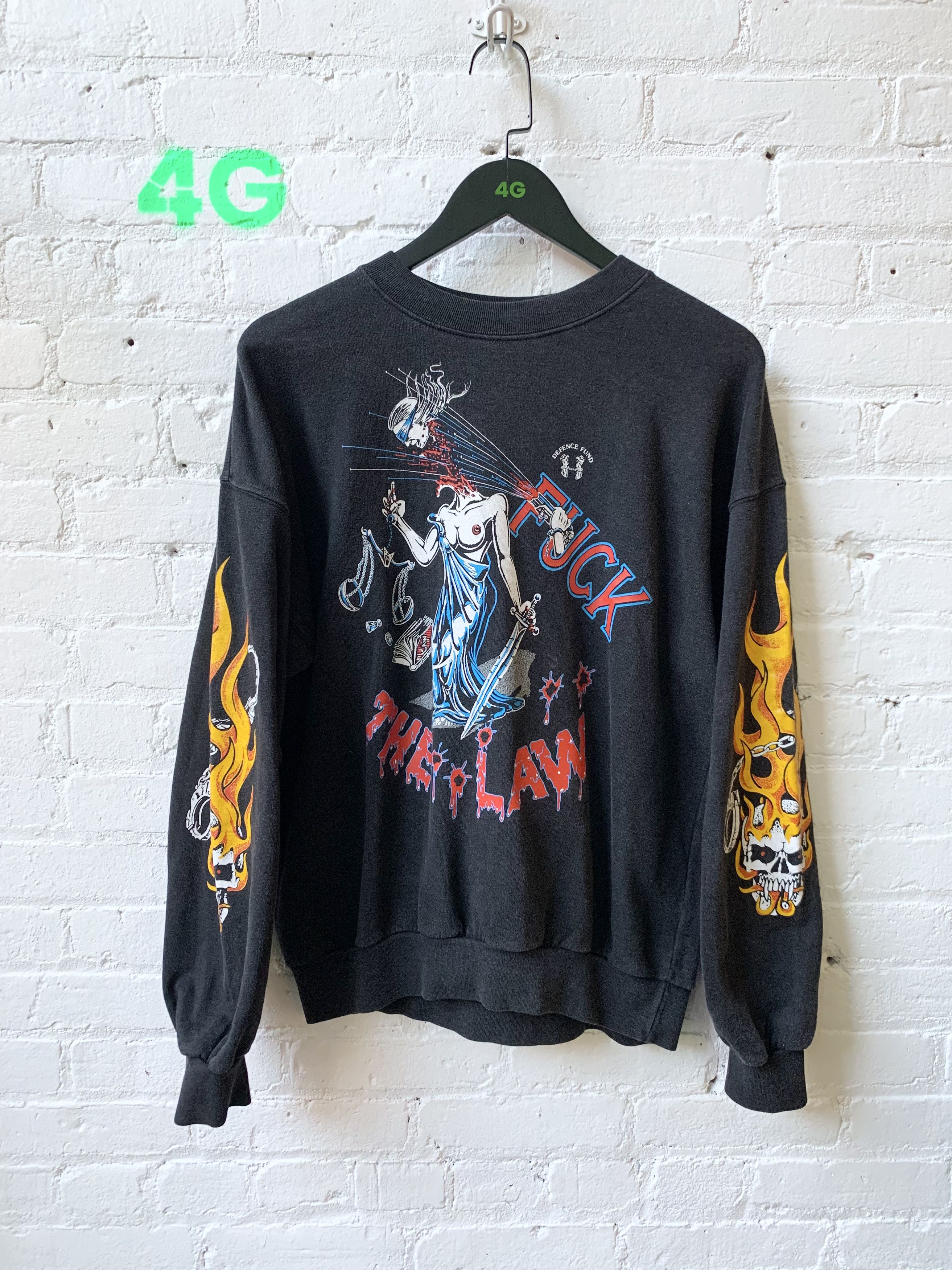 Vintage Fuck the Law Sweater Sz L