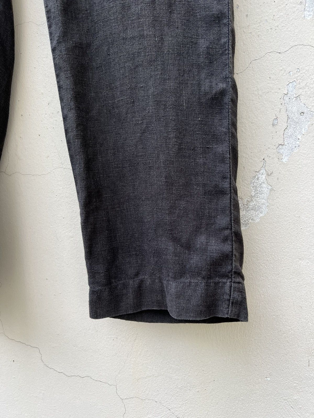 Polo Ralph Lauren × Ralph Lauren × Vintage Vintage 90s Polo Ralph Lauren Fade Black 100% Linen Trouser Size US 31 - 9 Thumbnail