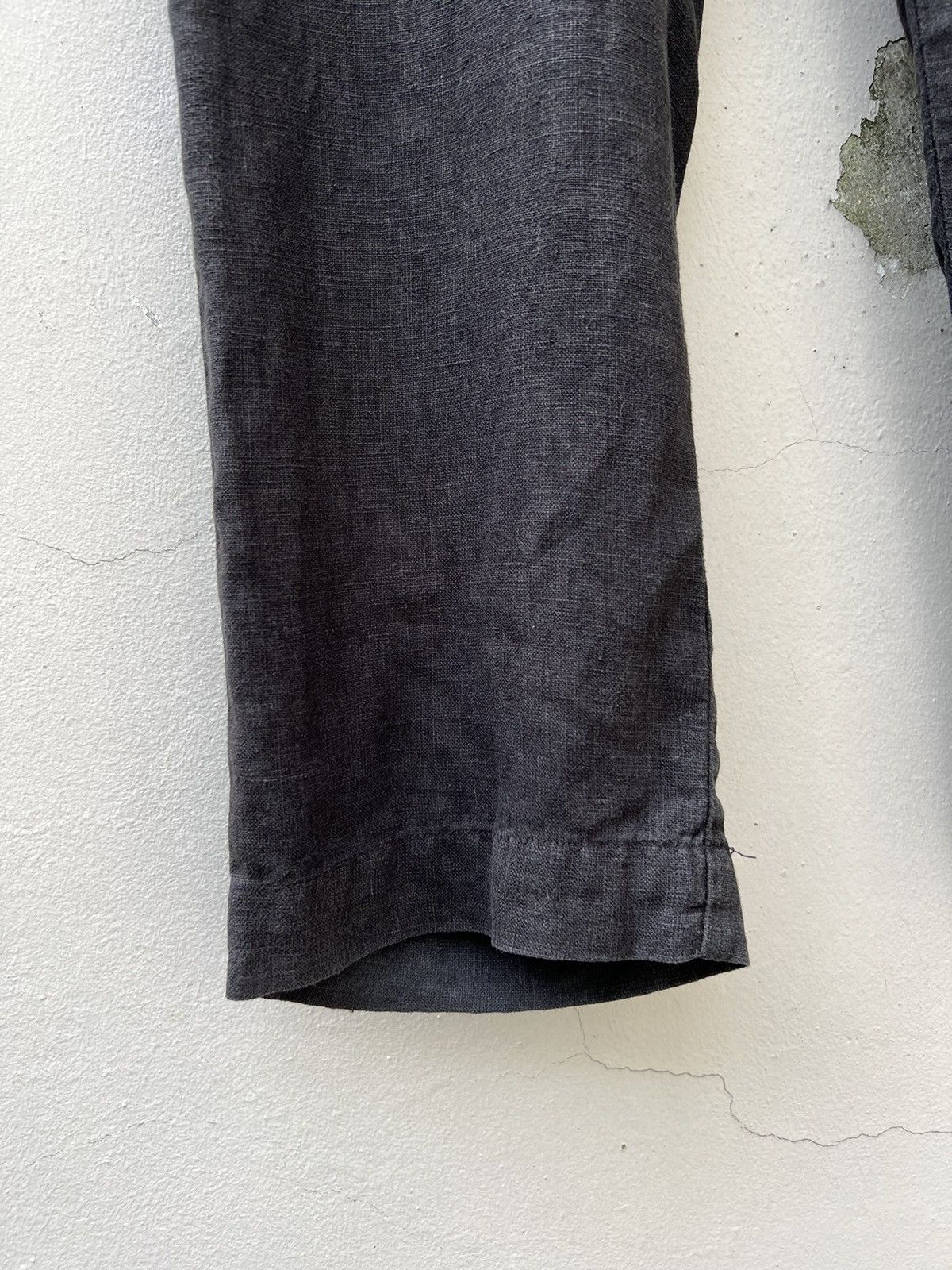 Polo Ralph Lauren × Ralph Lauren × Vintage Vintage 90s Polo Ralph Lauren Fade Black 100% Linen Trouser Size US 31 - 6 Thumbnail