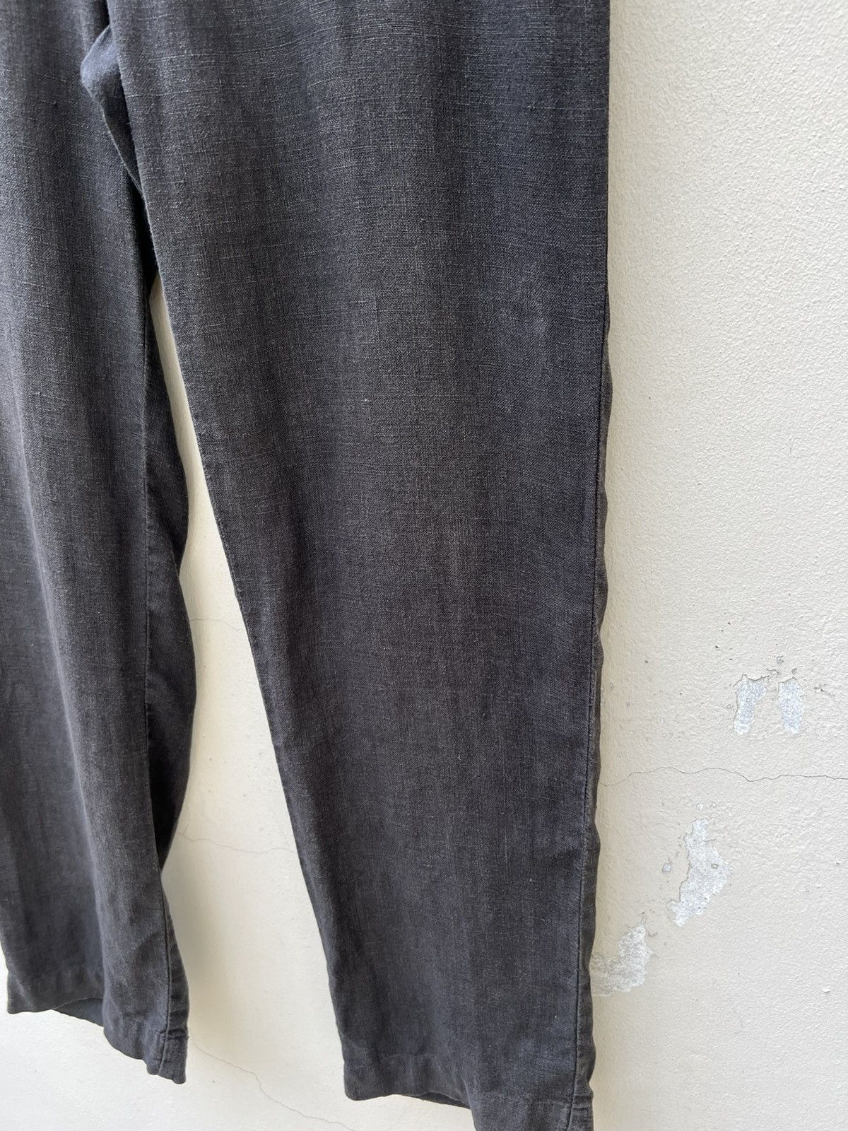 Polo Ralph Lauren × Ralph Lauren × Vintage Vintage 90s Polo Ralph Lauren Fade Black 100% Linen Trouser Size US 31 - 8 Thumbnail