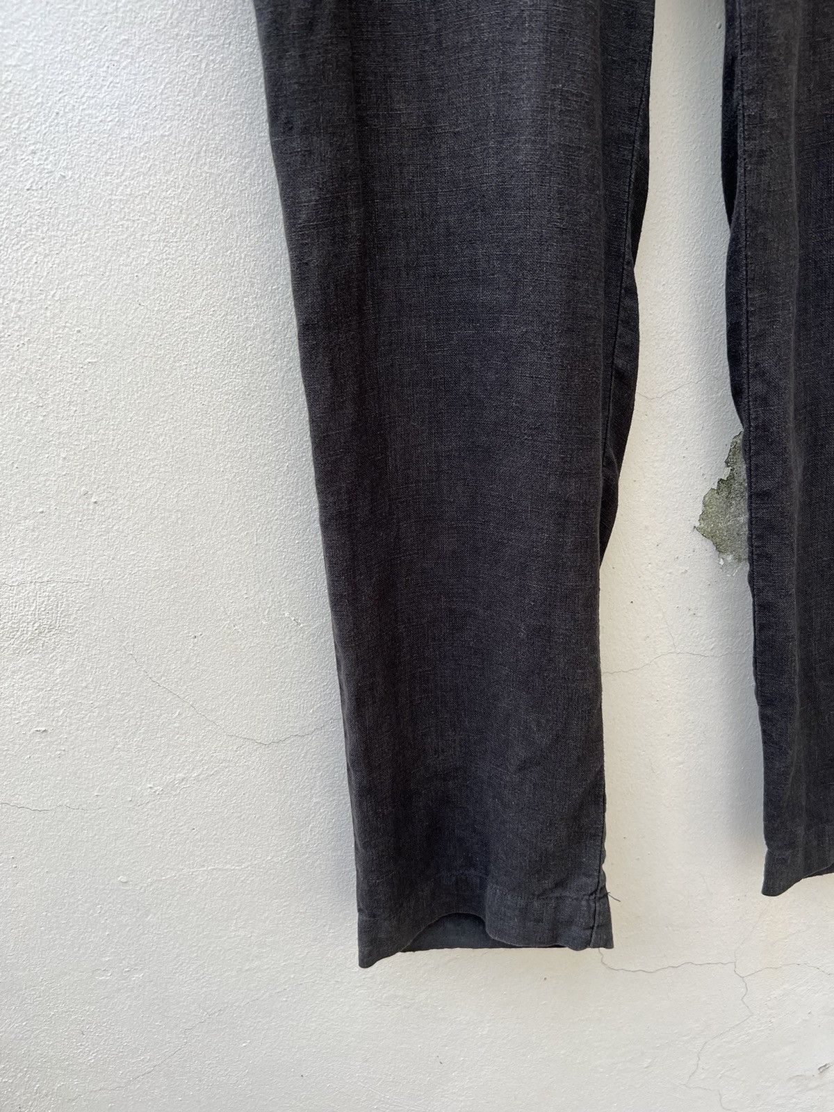 Polo Ralph Lauren × Ralph Lauren × Vintage Vintage 90s Polo Ralph Lauren Fade Black 100% Linen Trouser Size US 31 - 5 Thumbnail