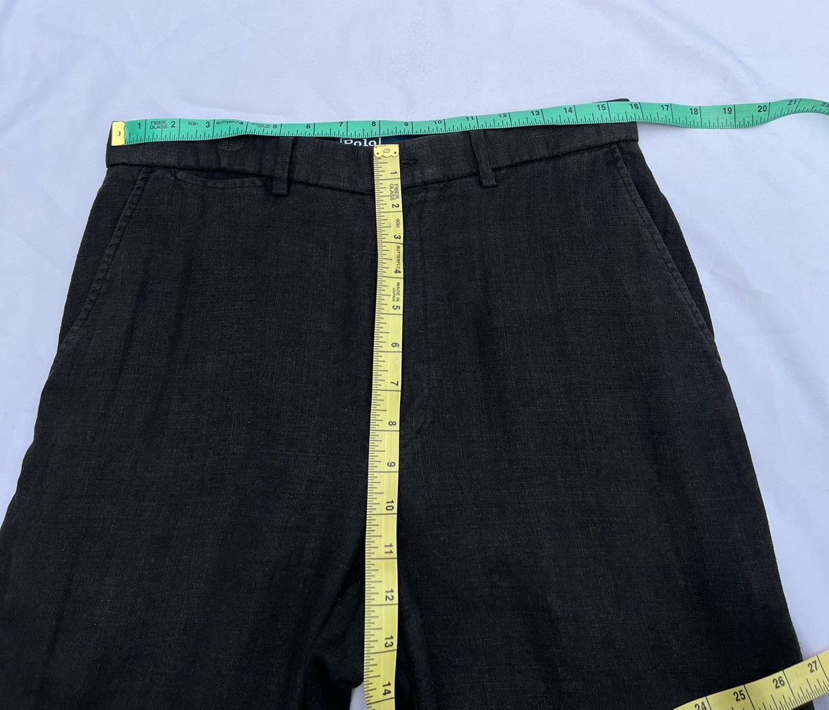 Polo Ralph Lauren × Ralph Lauren × Vintage Vintage 90s Polo Ralph Lauren Fade Black 100% Linen Trouser Size US 31 - 19 Thumbnail