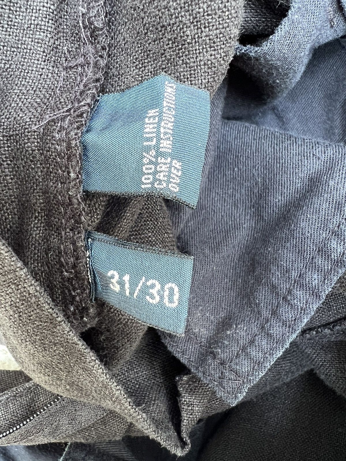 Polo Ralph Lauren × Ralph Lauren × Vintage Vintage 90s Polo Ralph Lauren Fade Black 100% Linen Trouser Size US 31 - 17 Thumbnail