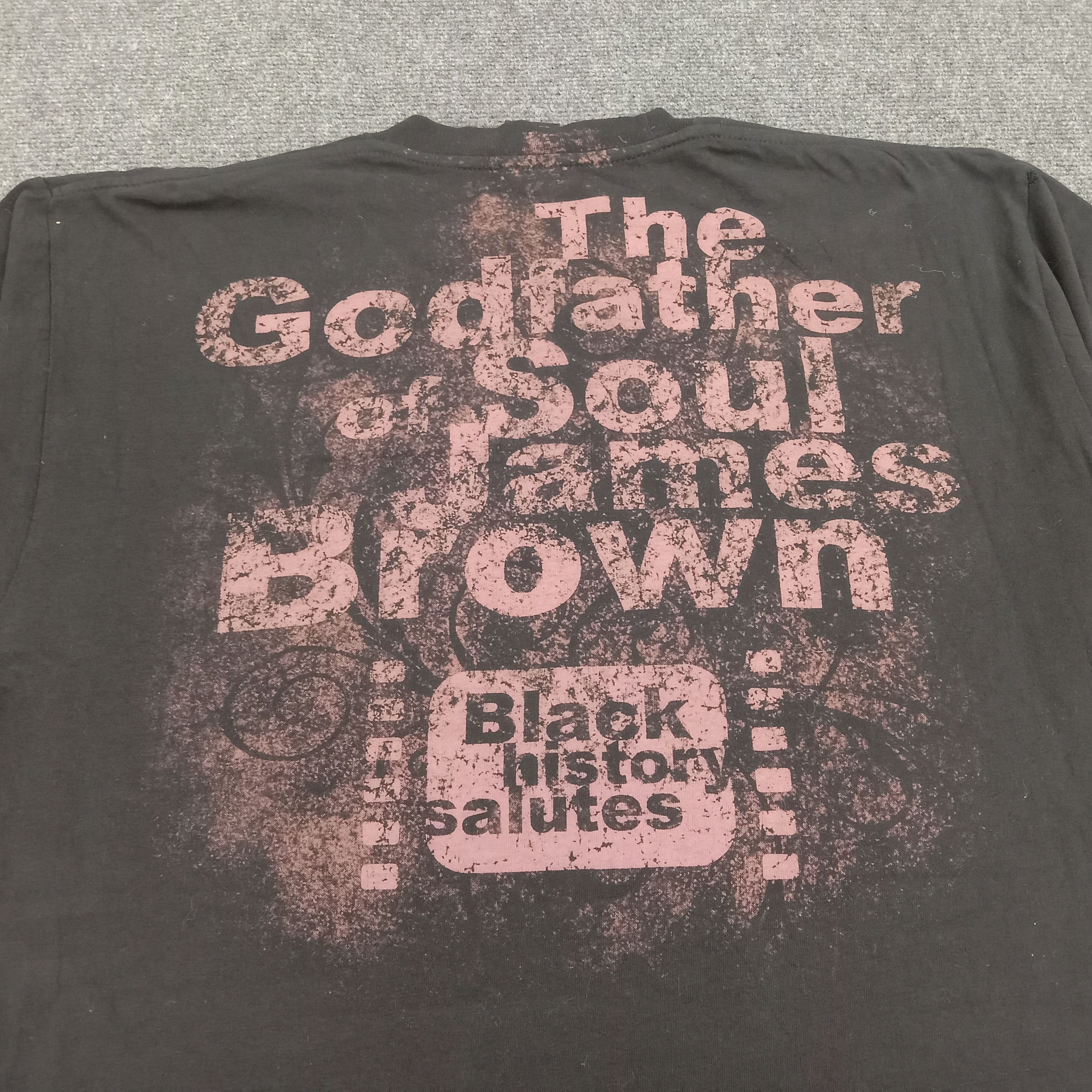 Band Tees × Vintage JAMES BROWN American Singer Overprint Tshirt Size US XL / EU 56 / 4 - 4 Thumbnail