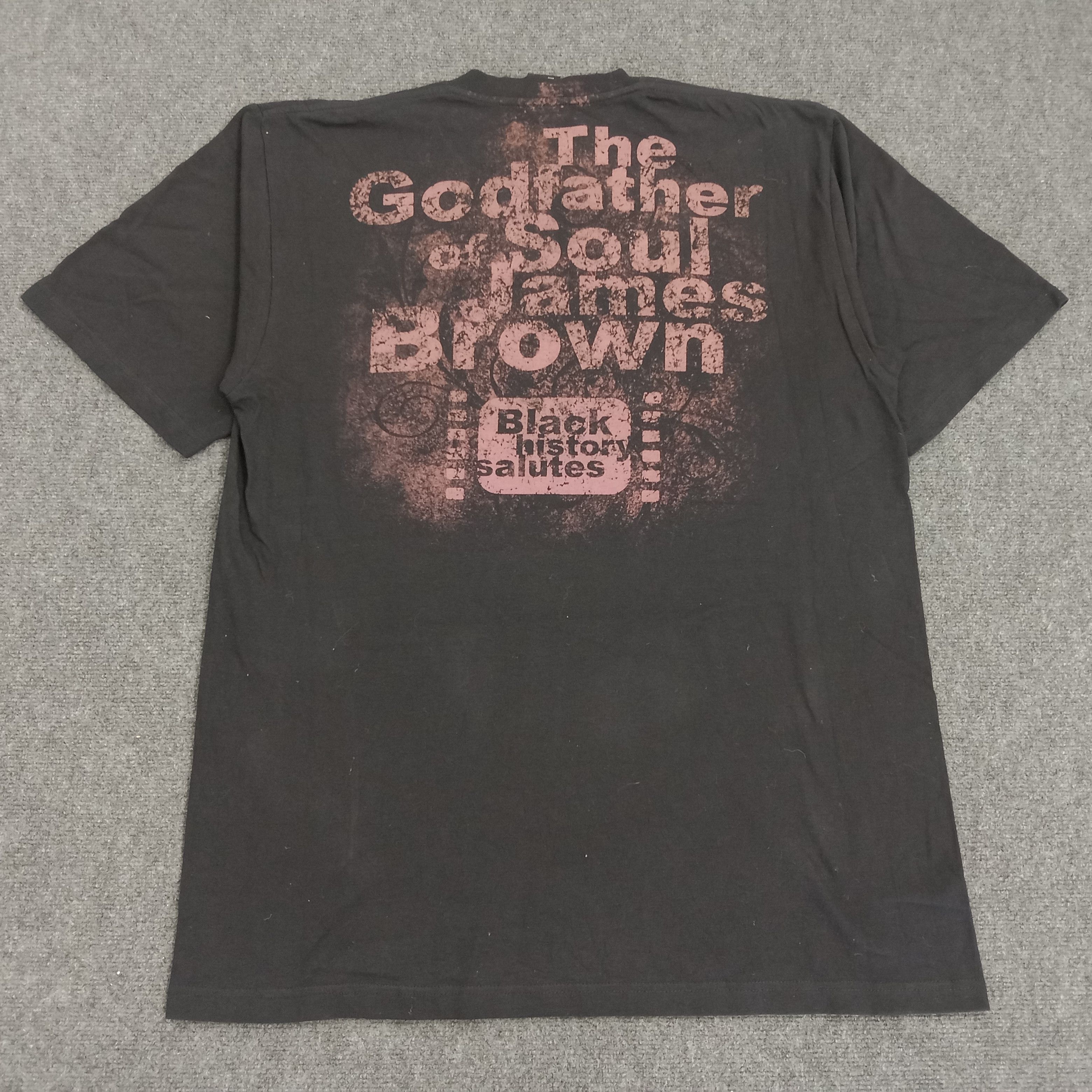 Band Tees × Vintage JAMES BROWN American Singer Overprint Tshirt Size US XL / EU 56 / 4 - 2 Thumbnail