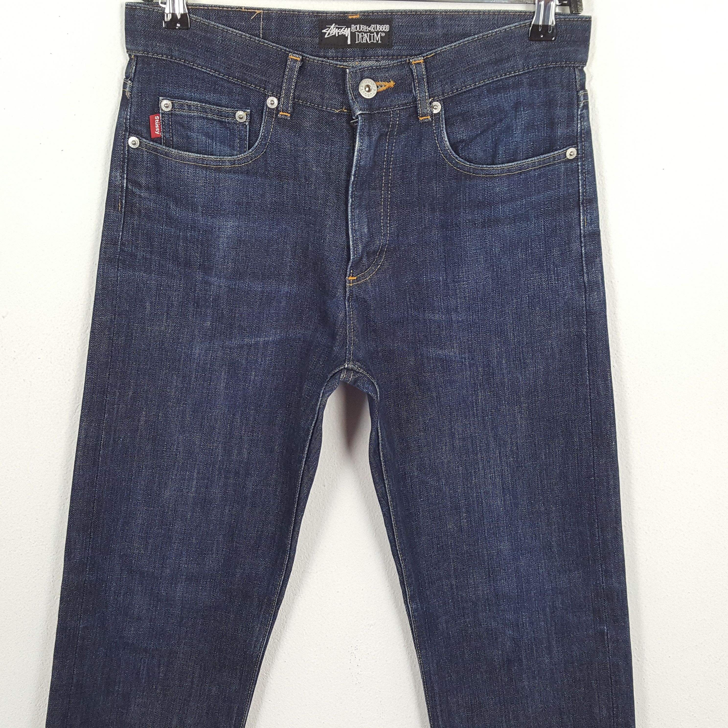 Stussy × Vintage STUSSY Streetwear Skateboard Custom Logo Style Jeans Size US 31 - 5 Thumbnail