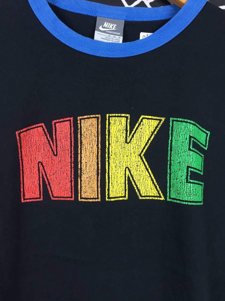 Nike Nike Block Rainbow Spell Out Streetwear Ringer Tee Size US M / EU 48-50 / 2 - 3 Thumbnail