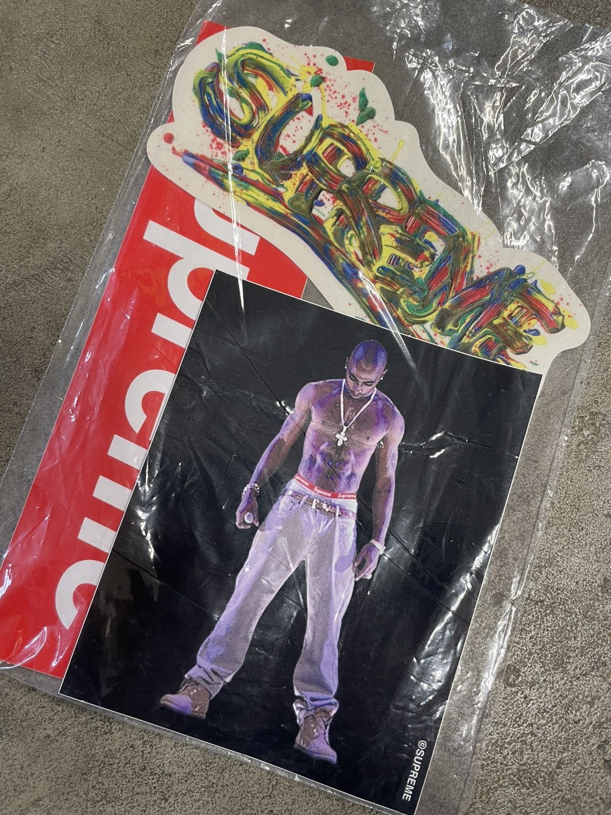 Supreme Supreme Box Logo, Tupac & Paint Sticker Bundle Size ONE SIZE - 1 Preview