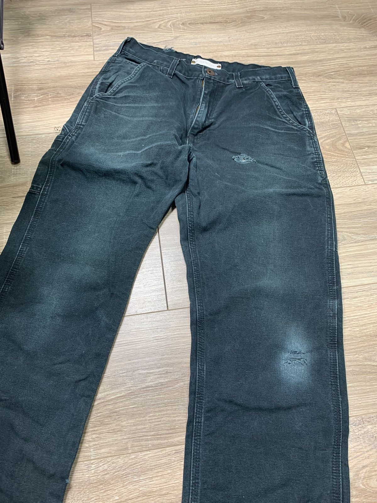 Carhartt × Vintage Vintage 90s Carhartt Distressed Faded Pants Size US 30 / EU 46 - 2 Thumbnail