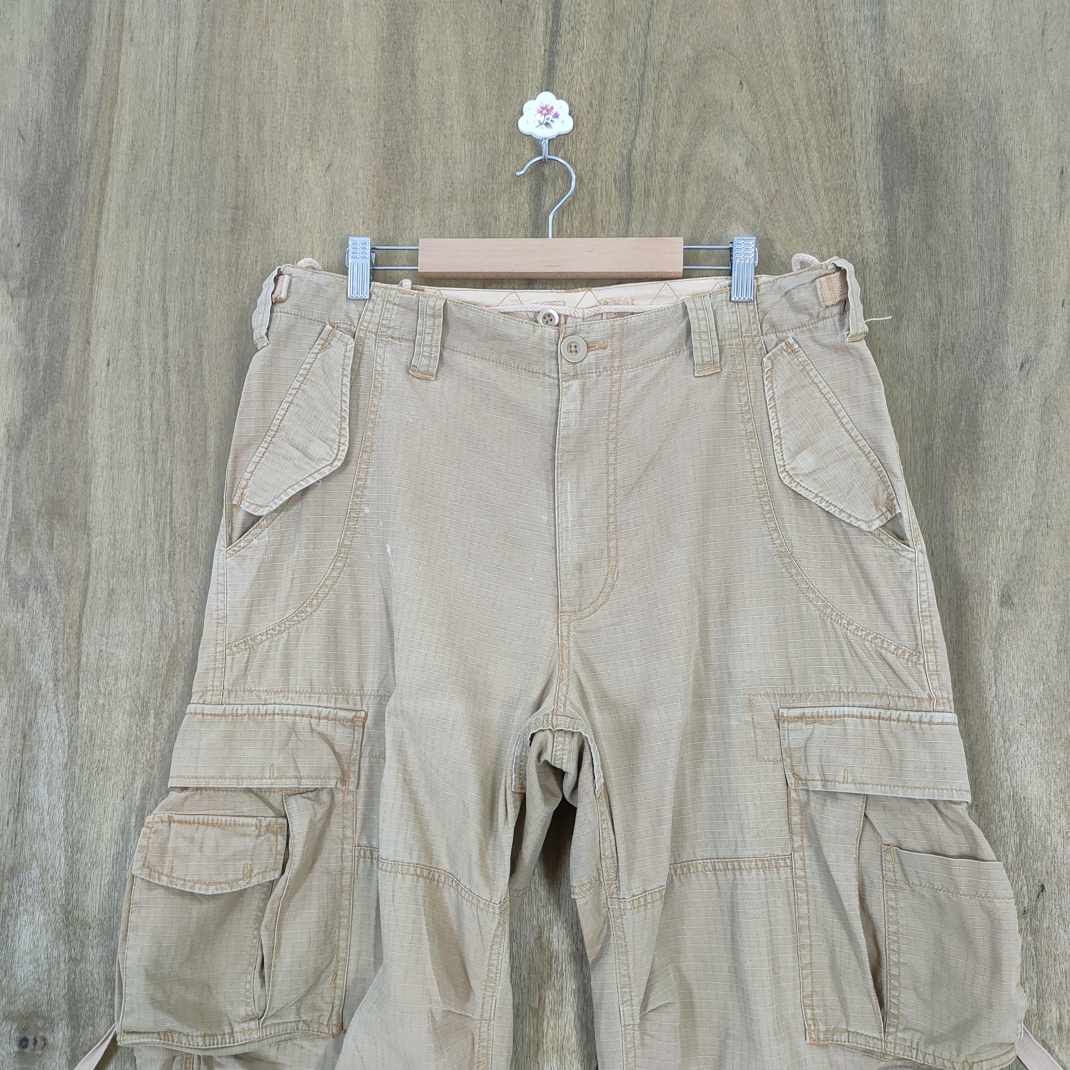 Japanese Brand VINTAGE JAPANESE FADED BONDAGE CARGO PANTS Size US 36 / EU 52 - 5 Thumbnail
