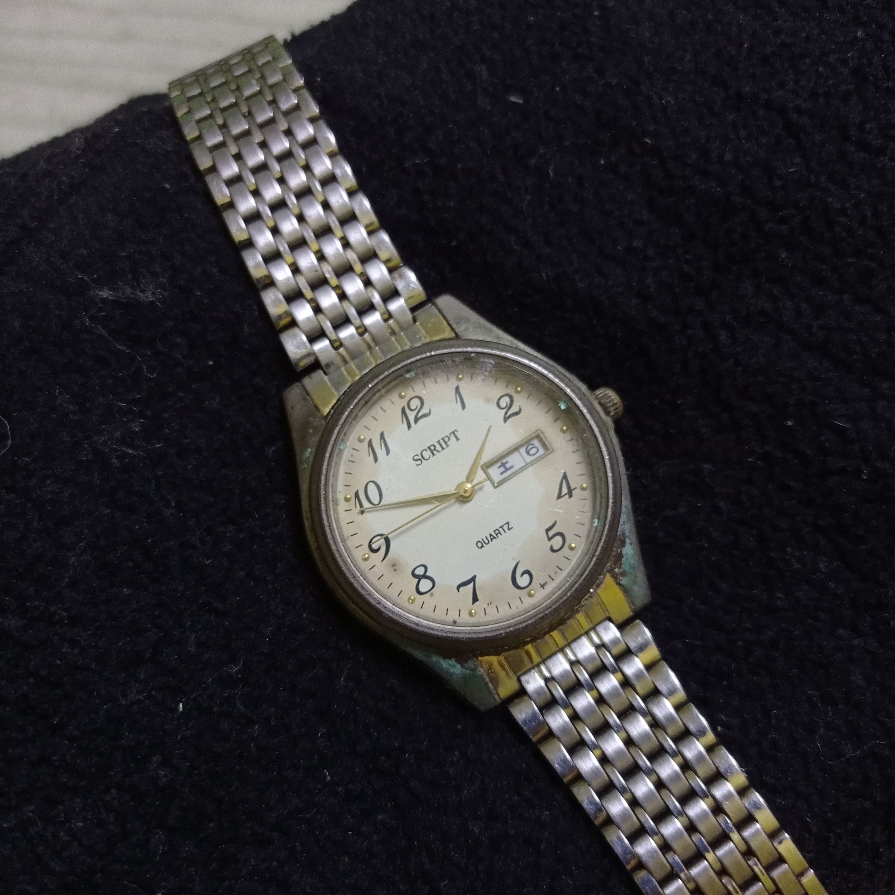 Vintage RETRO SCRIPT BY J.AXIS WATCH ❌ VINTAGE OLD WATCH Size ONE SIZE - 4 Thumbnail