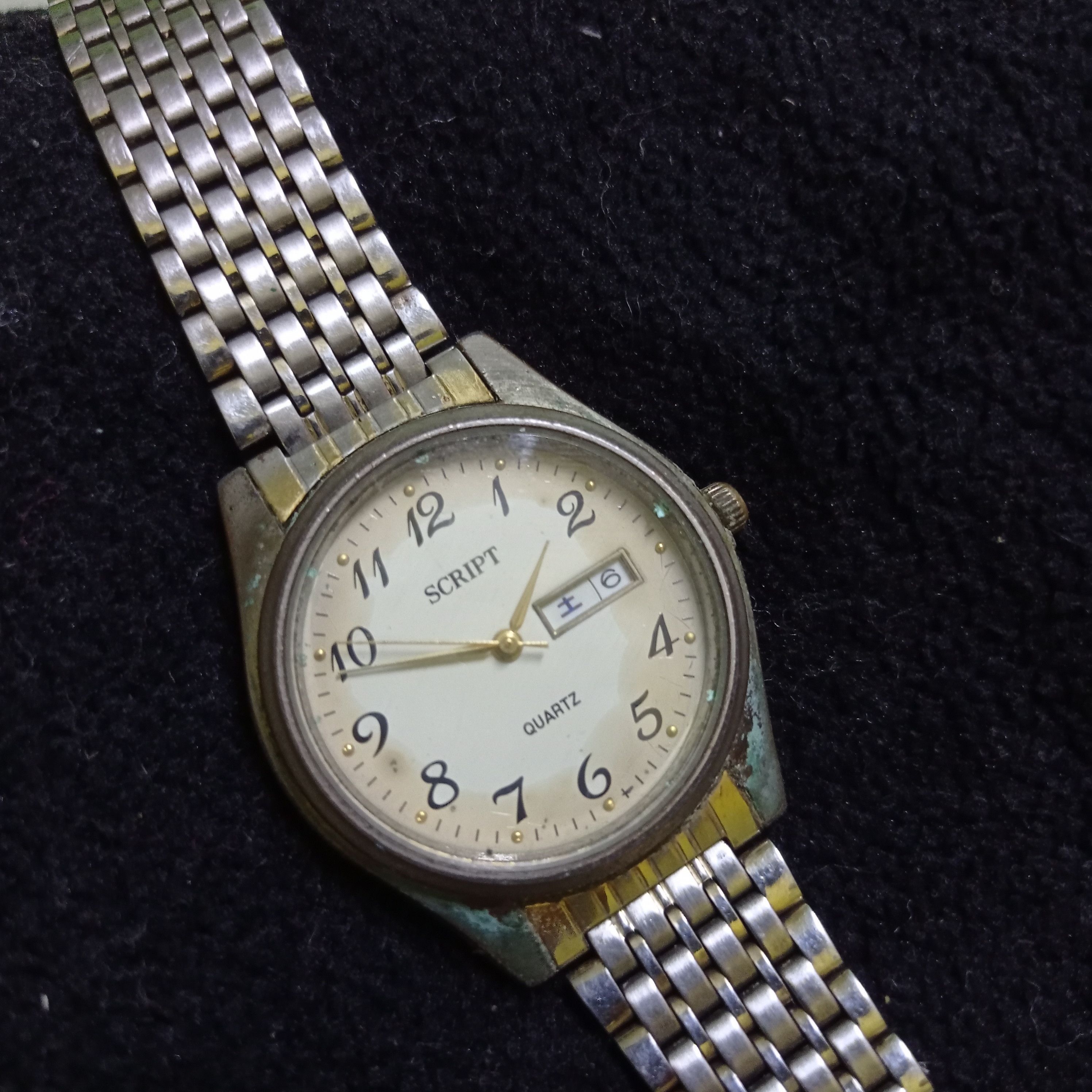 Vintage RETRO SCRIPT BY J.AXIS WATCH ❌ VINTAGE OLD WATCH Size ONE SIZE - 3 Thumbnail