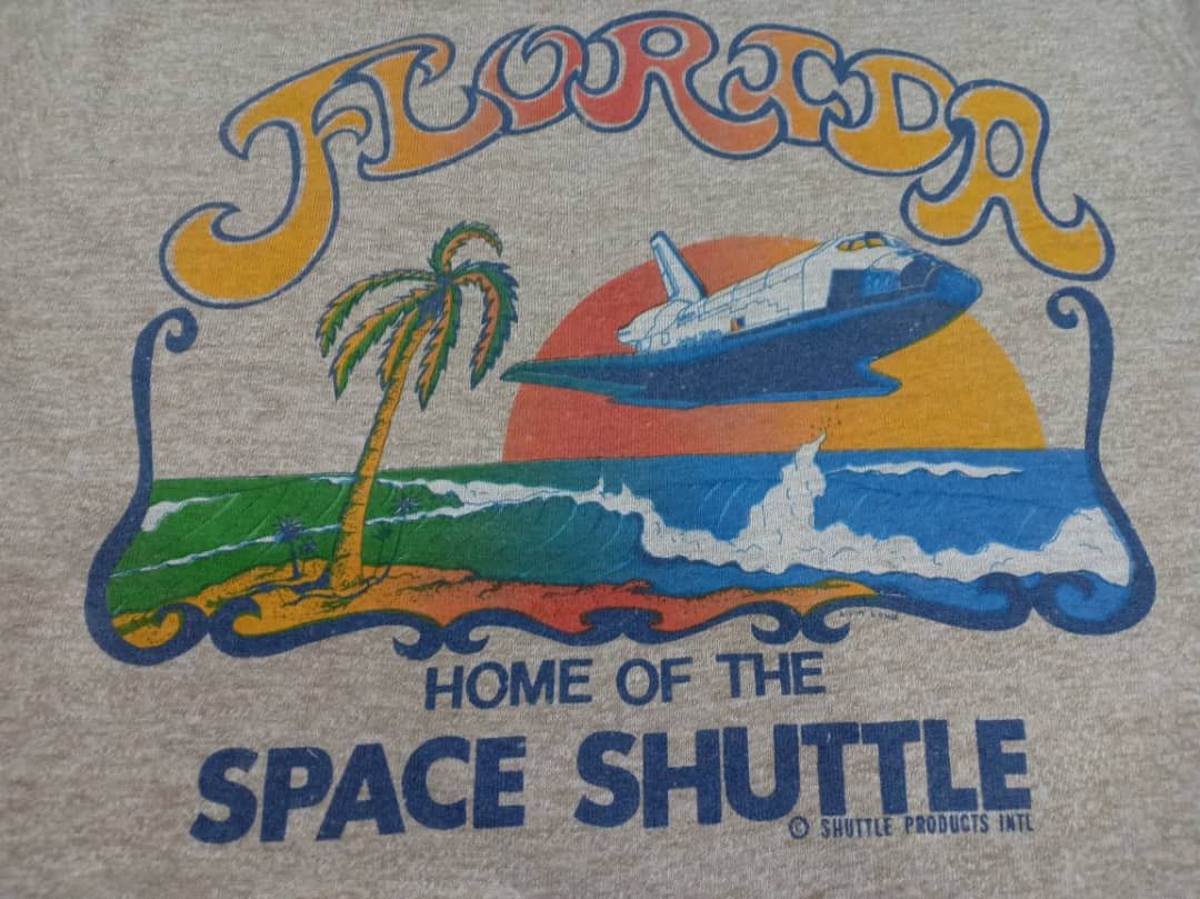 Vintage Vintage Ringer Tee 3Blend Rayon Florida Space Shuttle 12/19 Size US M / EU 48-50 / 2 - 3 Thumbnail