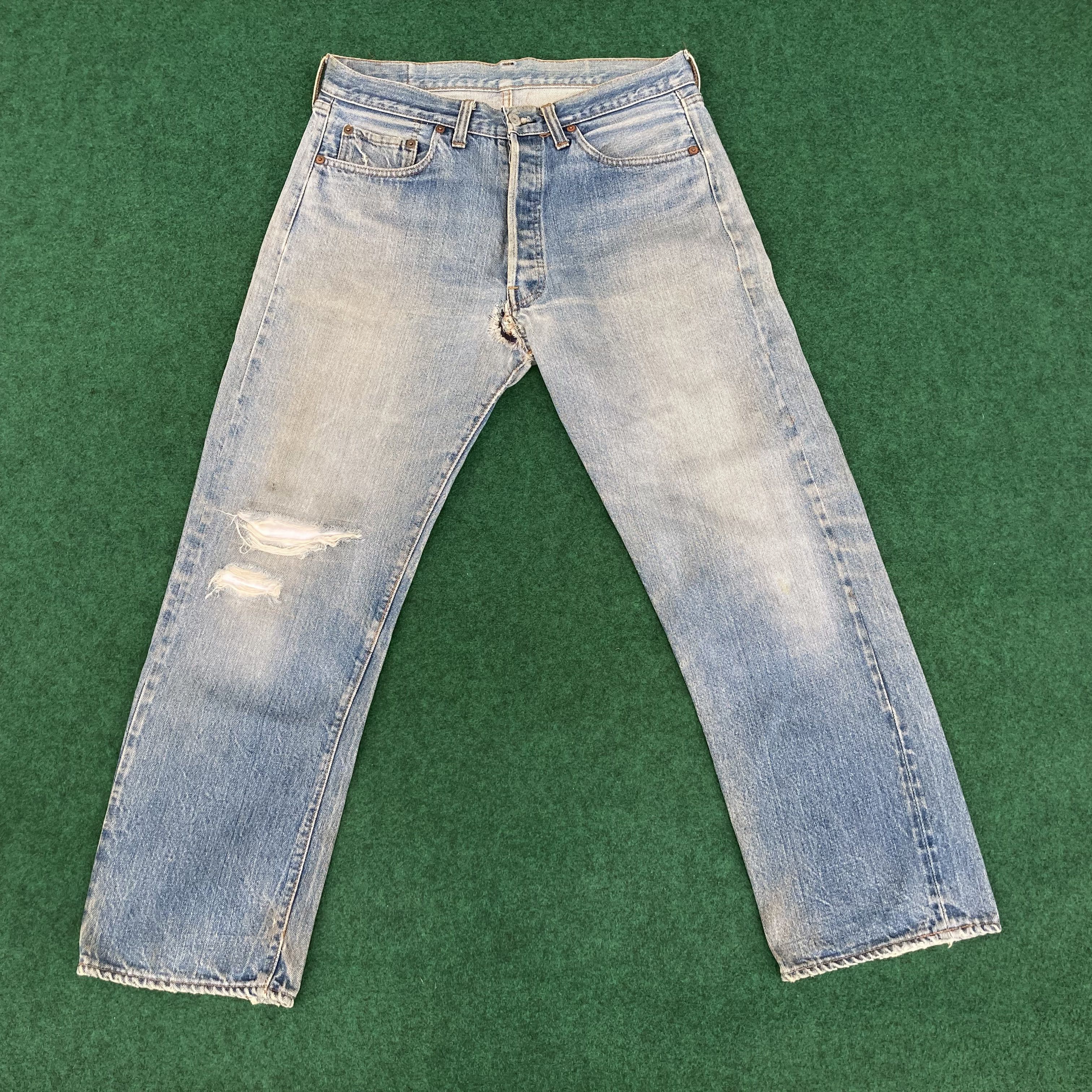 Levi's 32x27 Vtg 501 Levis Small E Redline Selvedge Jeans Size US 32 / EU 48 - 1 Thumbnail