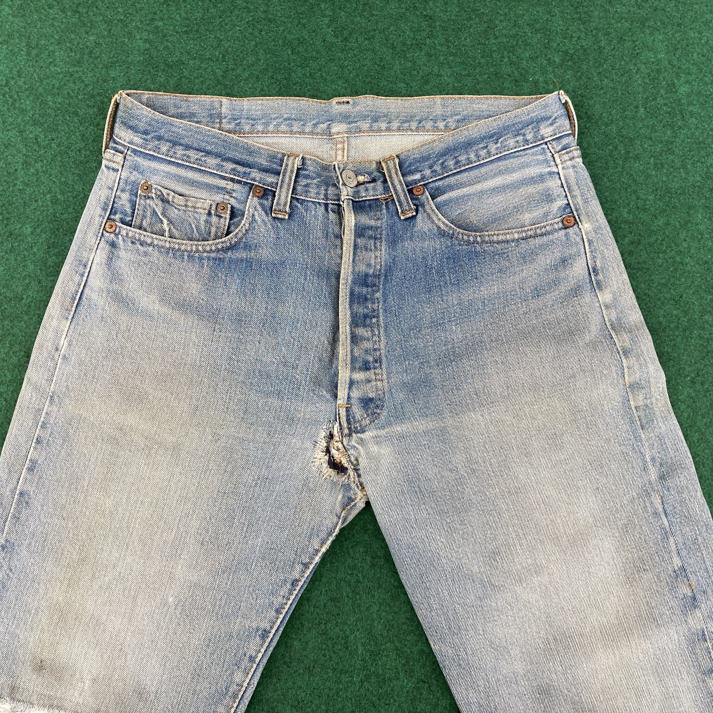 Levi's 32x27 Vtg 501 Levis Small E Redline Selvedge Jeans Size US 32 / EU 48 - 3 Thumbnail