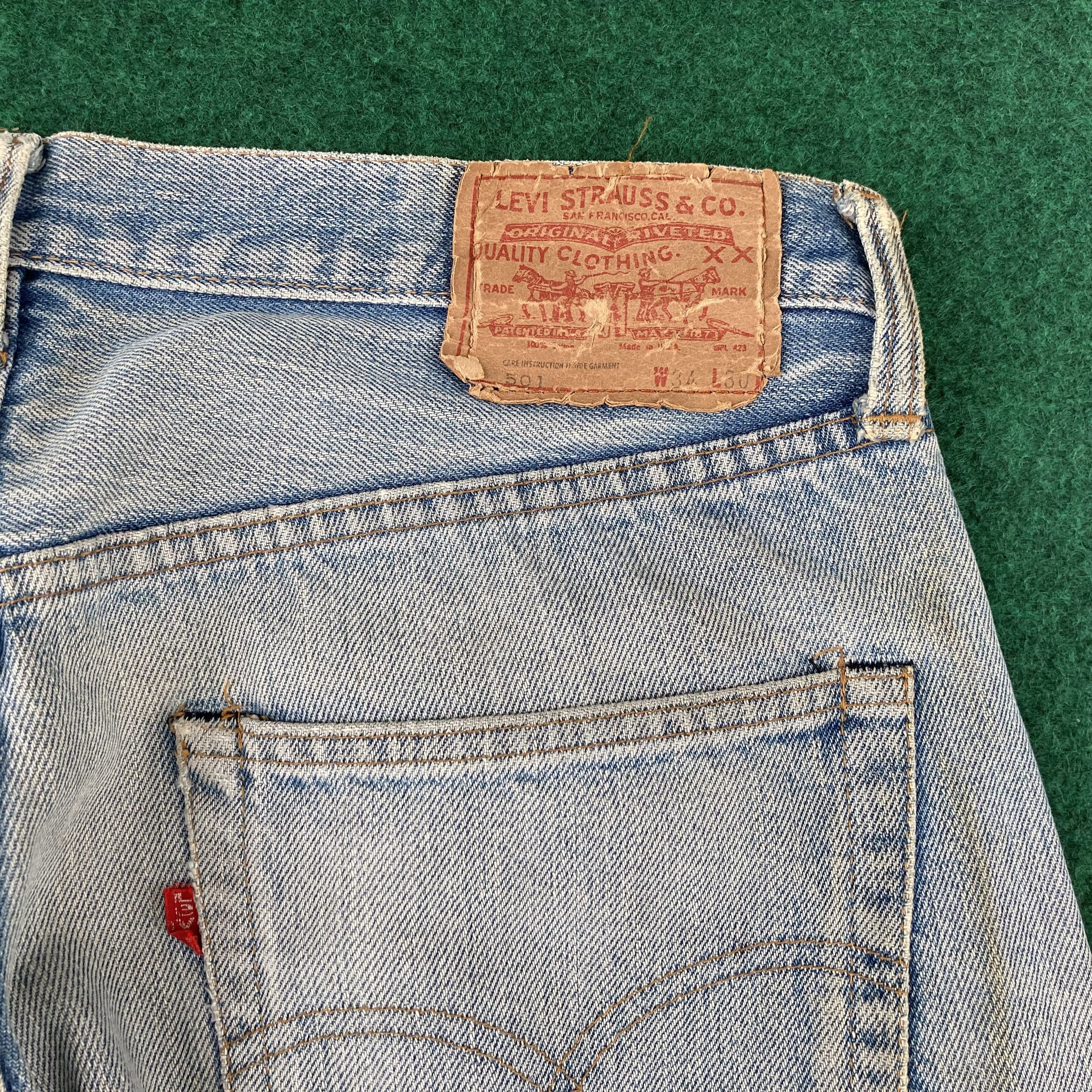Levi's 32x27 Vtg 501 Levis Small E Redline Selvedge Jeans Size US 32 / EU 48 - 10 Thumbnail