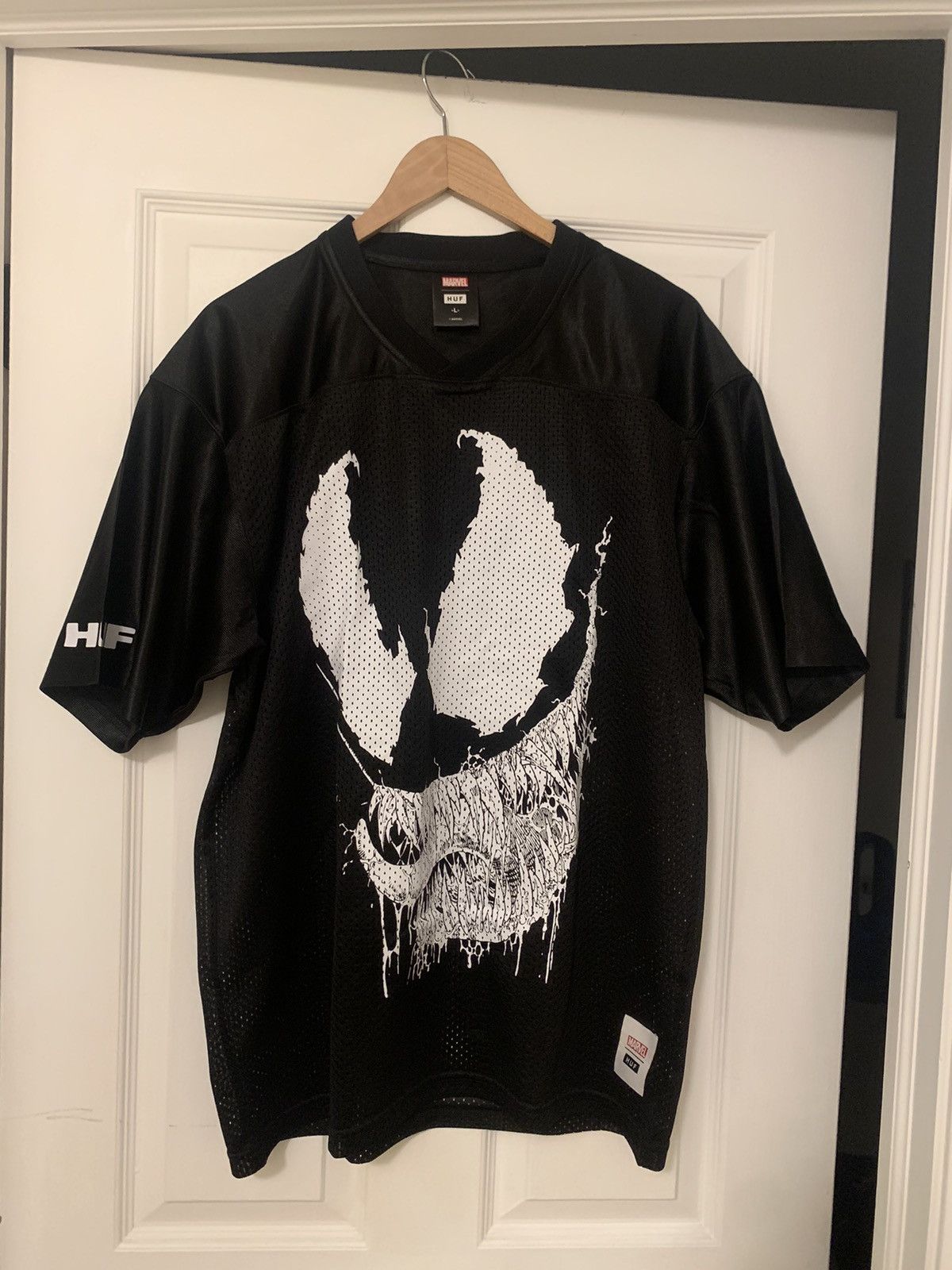 Huf × Marvel Comics HUF x Marvel Venom Football Jersey | Grailed